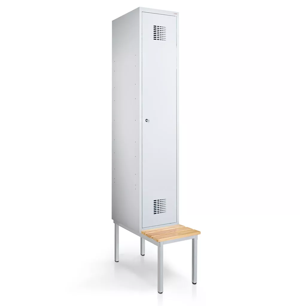Vestiaire industrie sale 1 porte - avec séparation intérieure - 40 cm de largeur