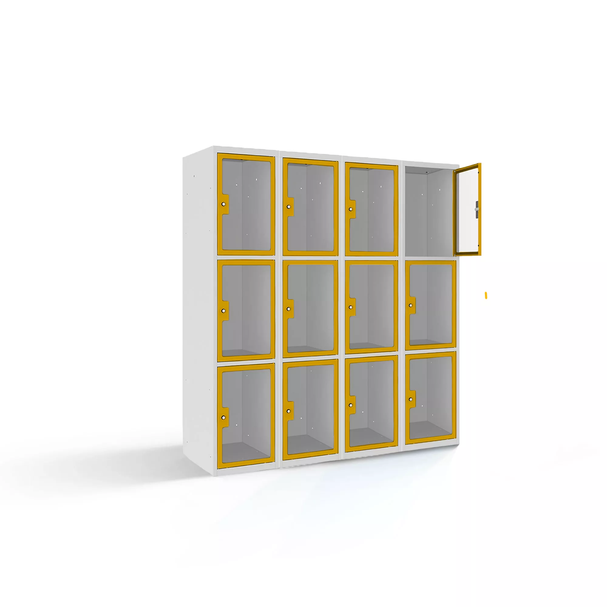 Vestiaire multicases 12 portes en plexiglas - 120 cm de largeur