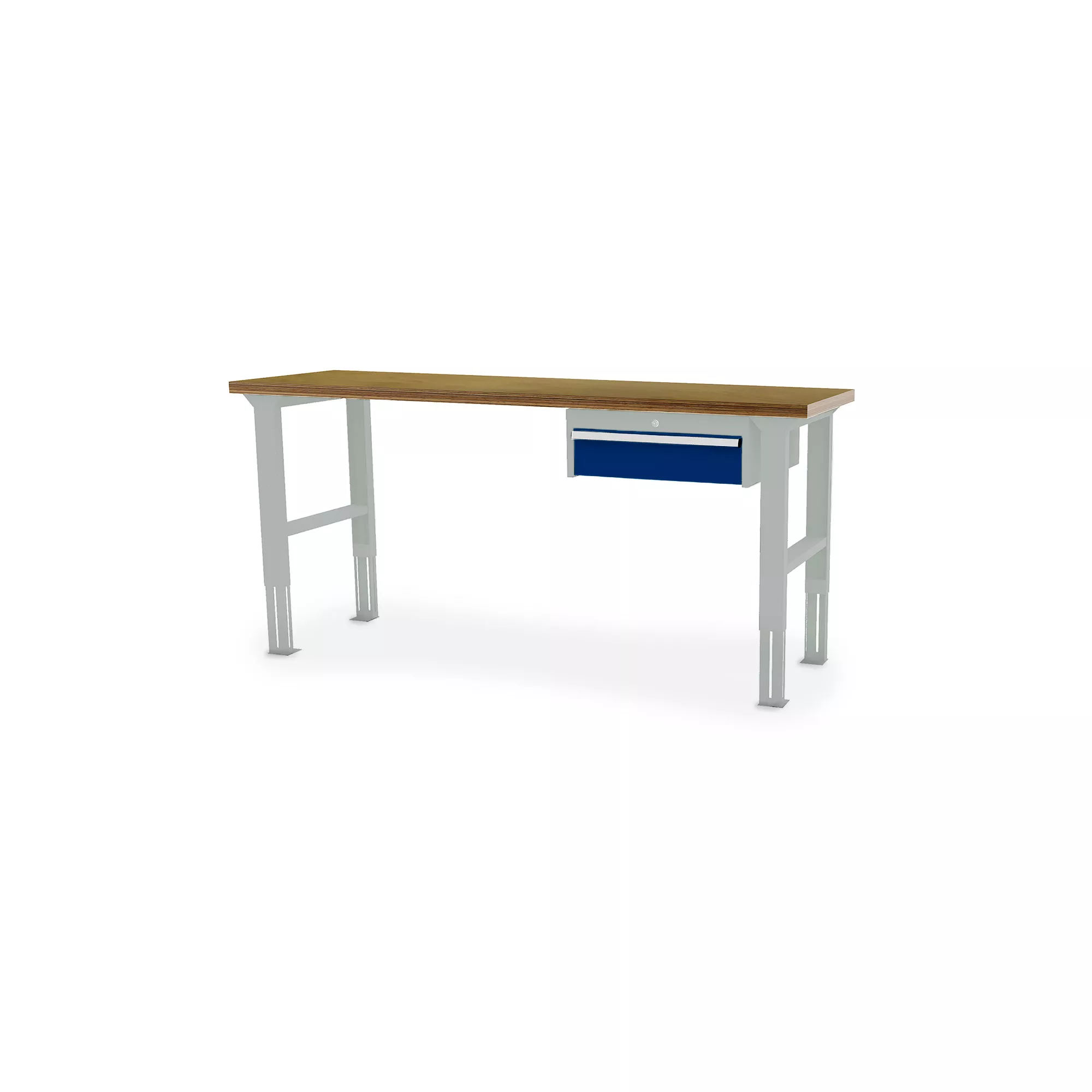 Workshop workbench - ergonomic height-adjustable - 1 drawer - 2000 x 600 x 760-1060 mm