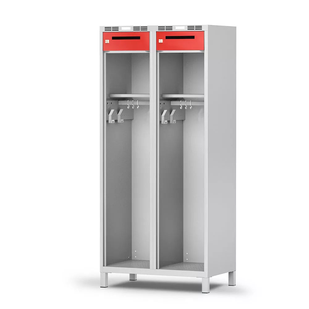 Vestiaire pompier COMFORT avec casiers sécurisés - 80 cm de largeur