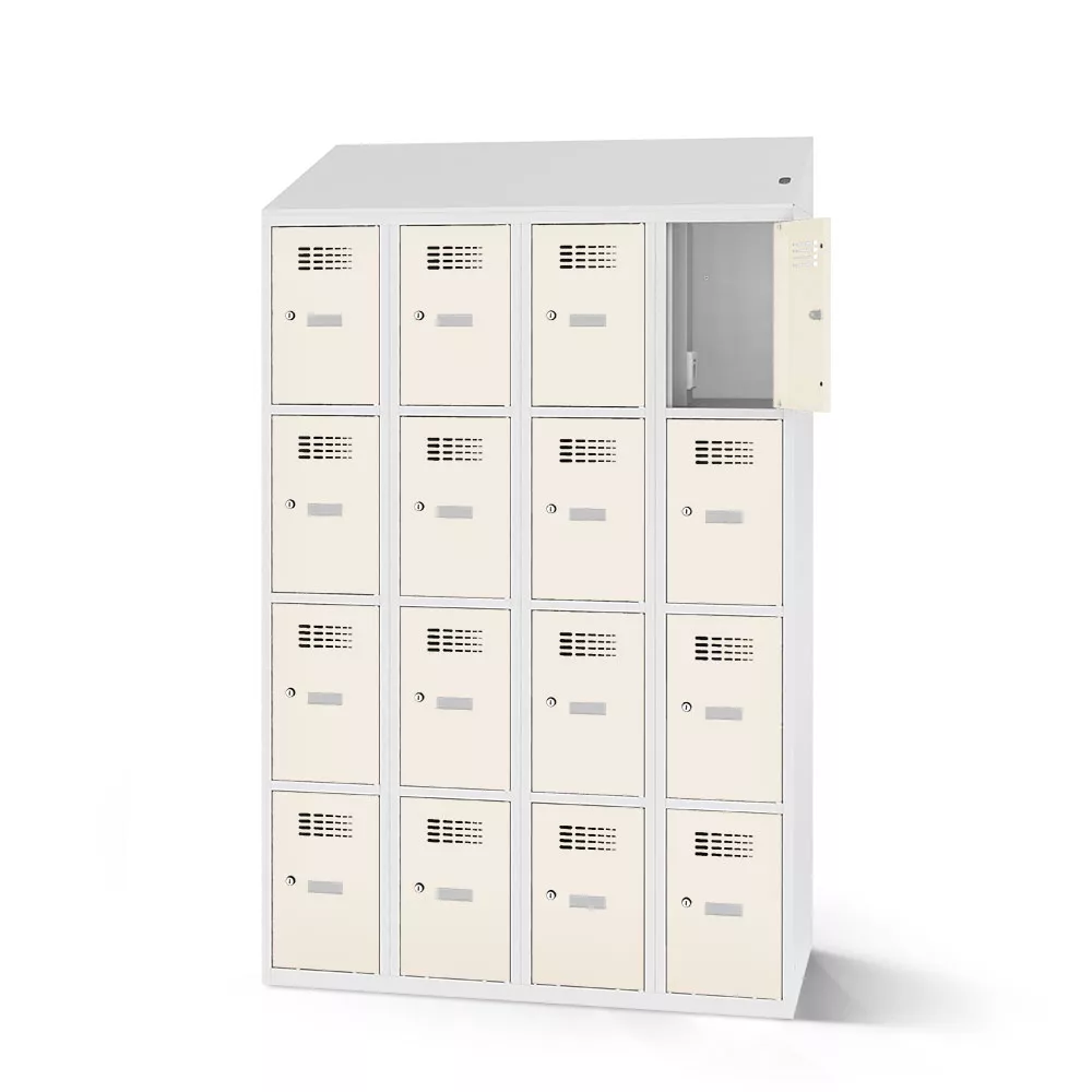 Compartment cabinet with charging function 16 compartments width 120 cm