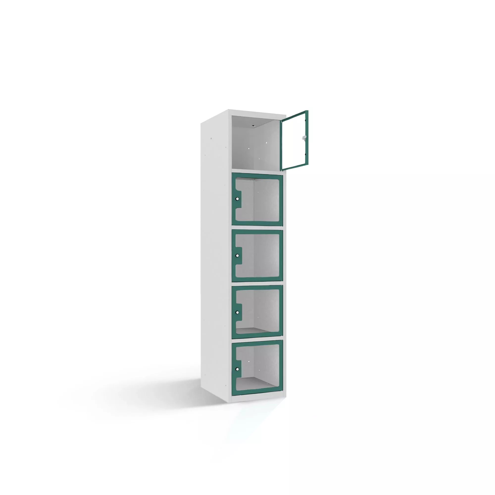 Vestiaire multicases 5 portes en plexiglas - 40 cm de largeur