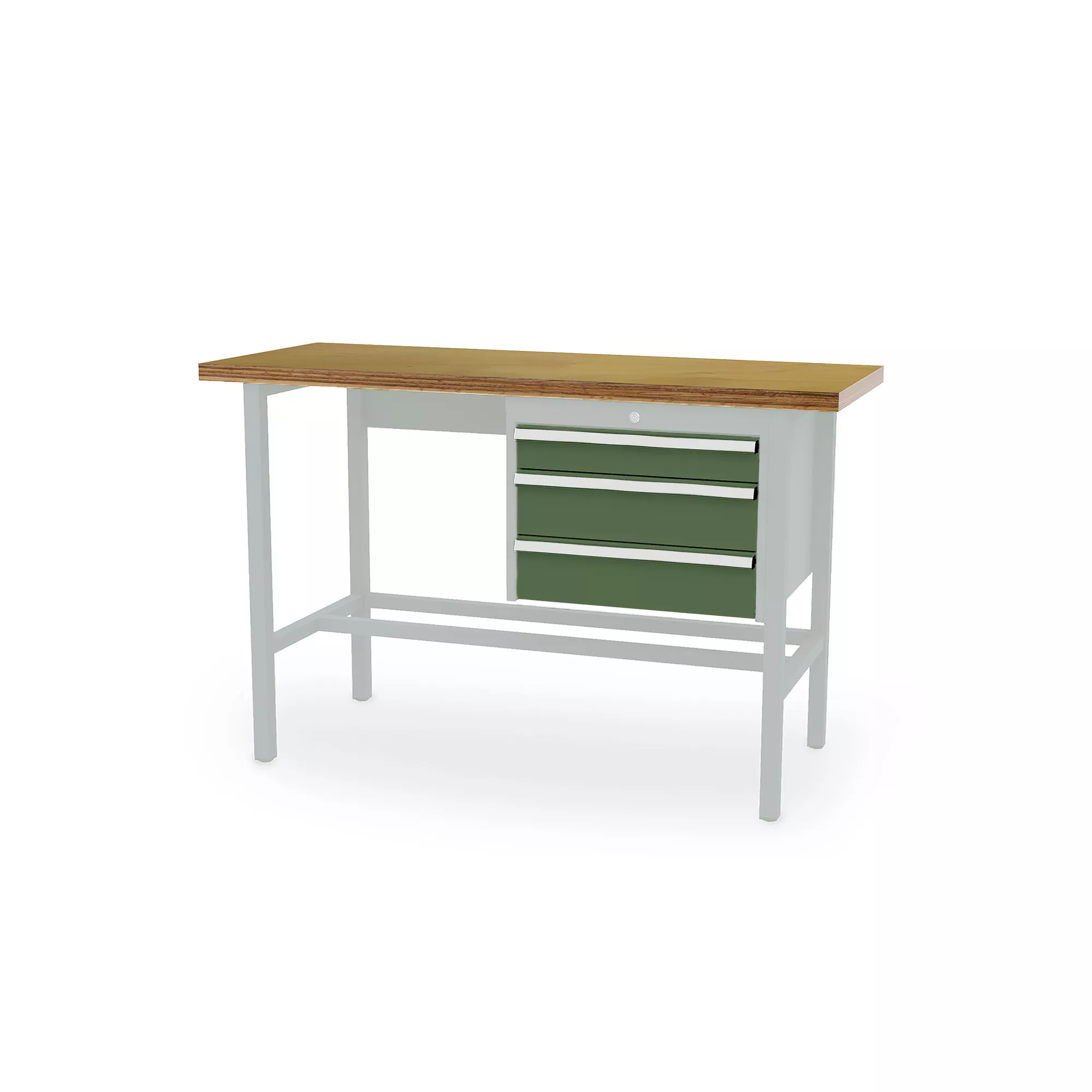 Workshop workbench - 3 drawers - 1500 x 600 x 960 mm (W x D x H)