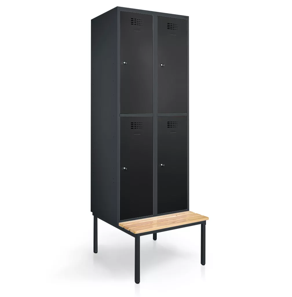 Vestiaire métallique 4 portes - 60 cm de largeur