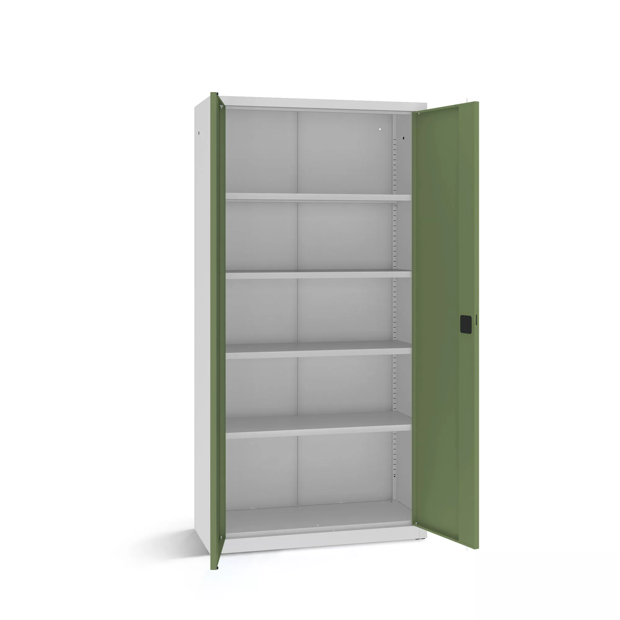 Metal office cabinet - 4 shelves - 100 cm wide