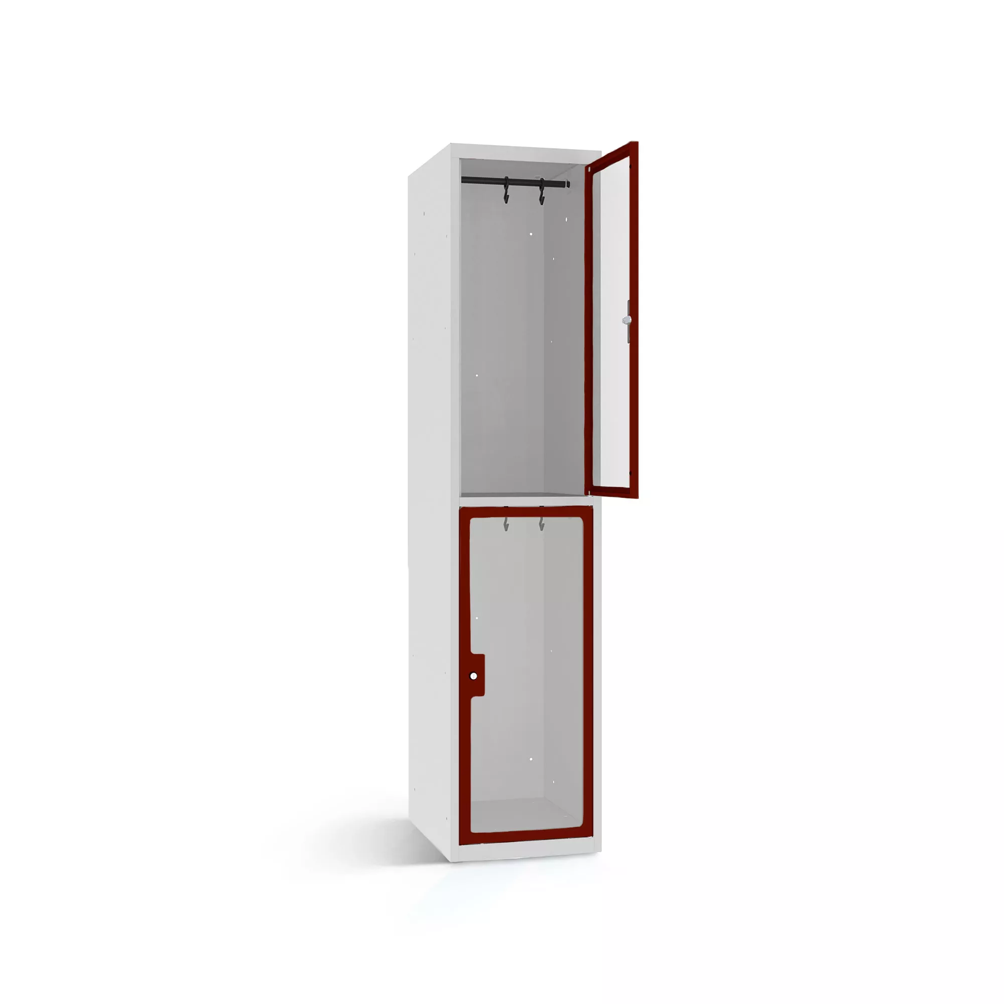 Vestiaire métallique 2 portes en plexiglas - 40 cm de largeur