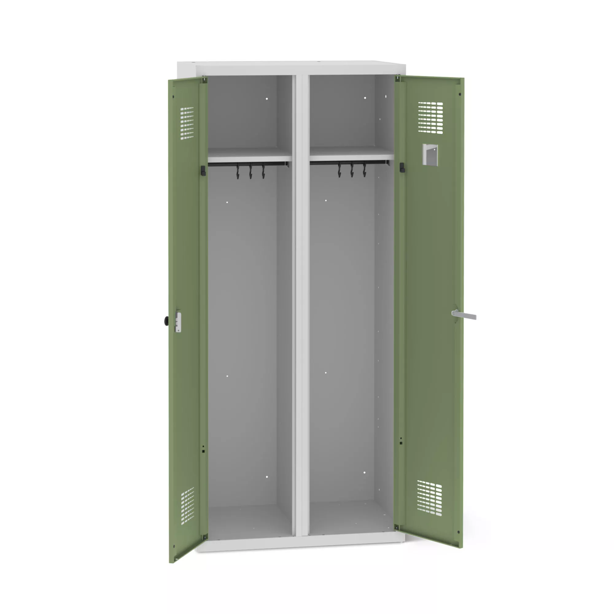 Vestiaire métallique 2 portes - penderie, 60 cm de largeur
