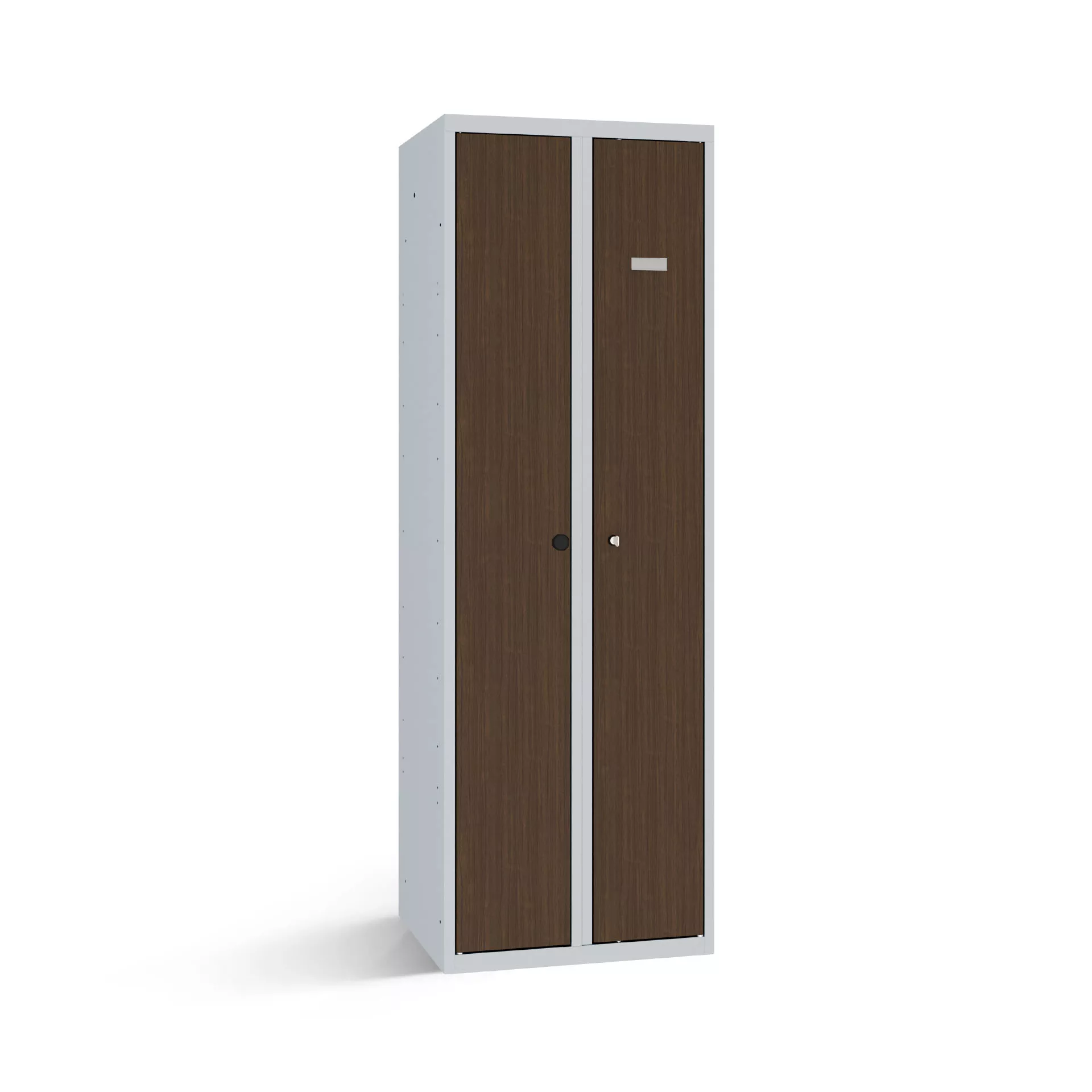 Vestiaire avec portes aspect bois – largeur 60 cm