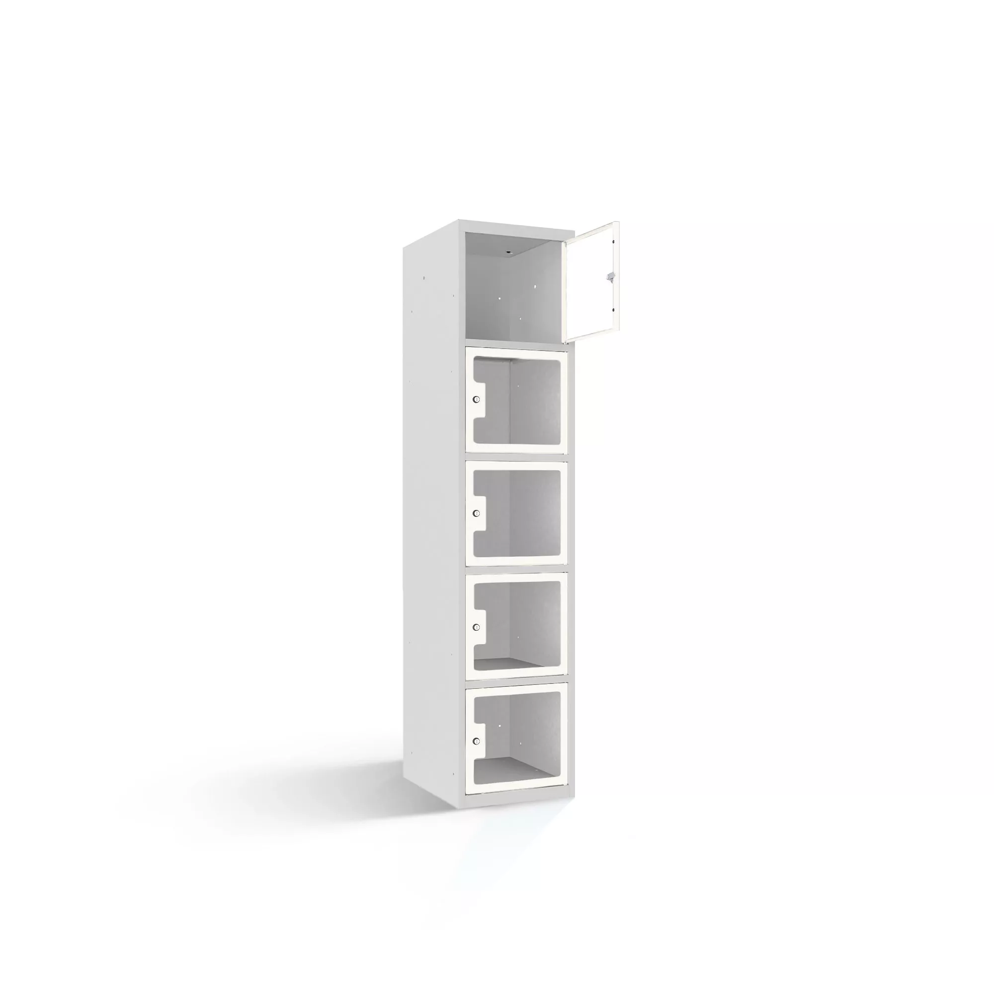 Vestiaire multicases 5 portes en plexiglas - 40 cm de largeur