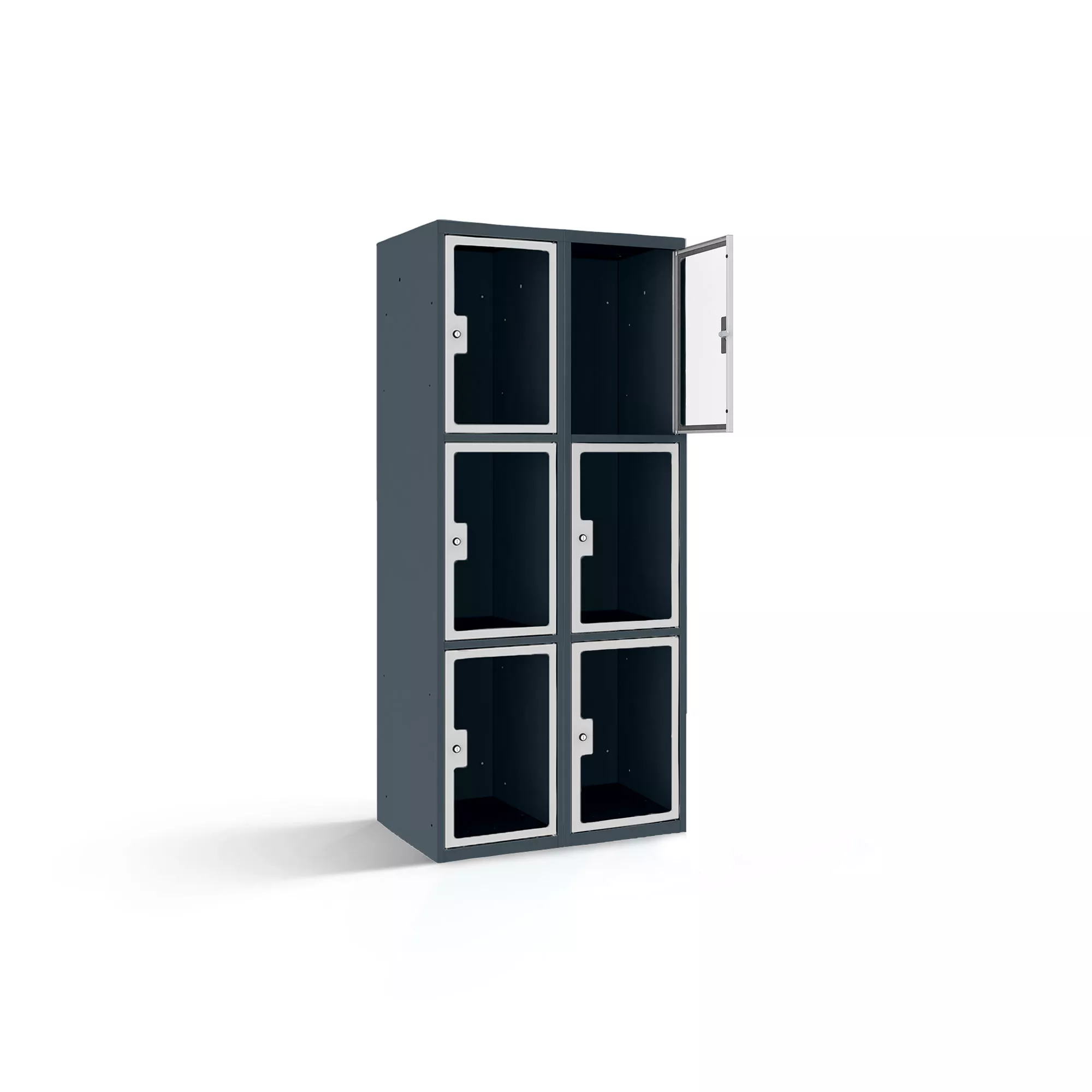 Vestiaire multicases 6 portes en plexiglas - 80 cm de largeur