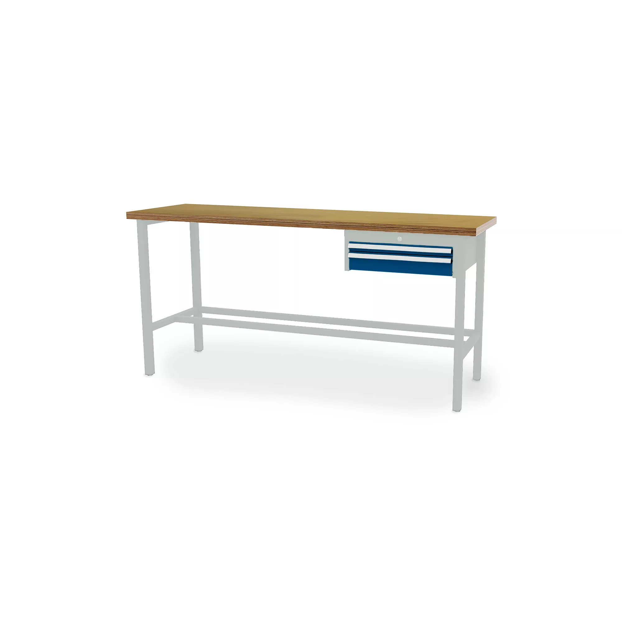 Table de travail d'atelier - 2 tiroirs - 2000 x 600 x 960 mm (L x P x H)