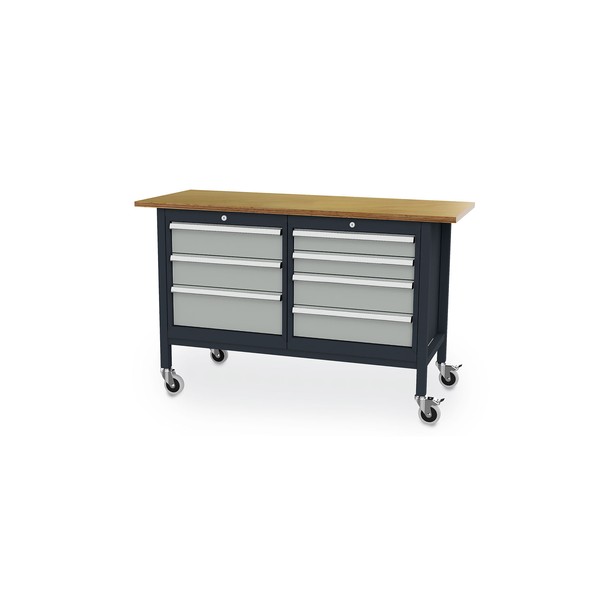 Mobile workbench - 7 drawers - 1500 x 600 x 960 mm (W x D x H)
