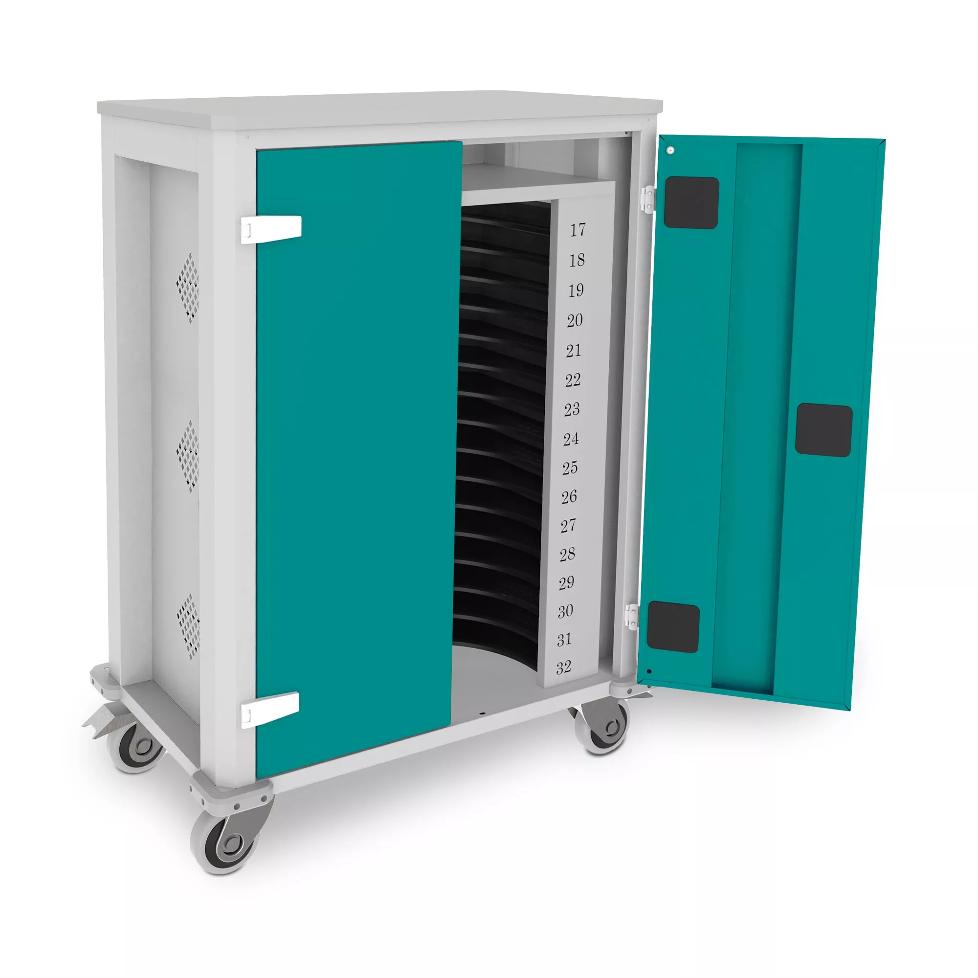 Tablet trolley power for 32 tablets