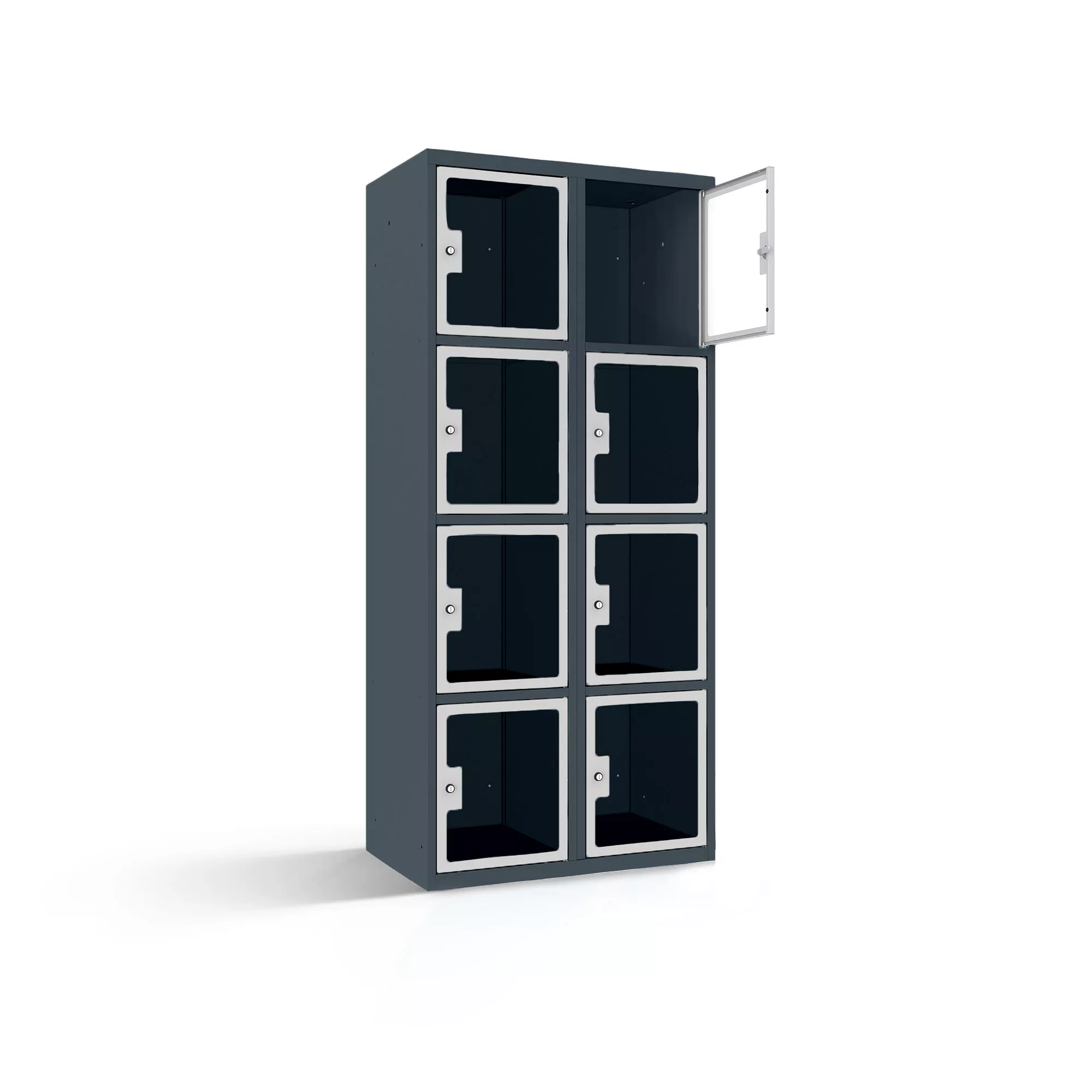Vestiaire multicases 8 portes en plexiglas - 80 cm de largeur