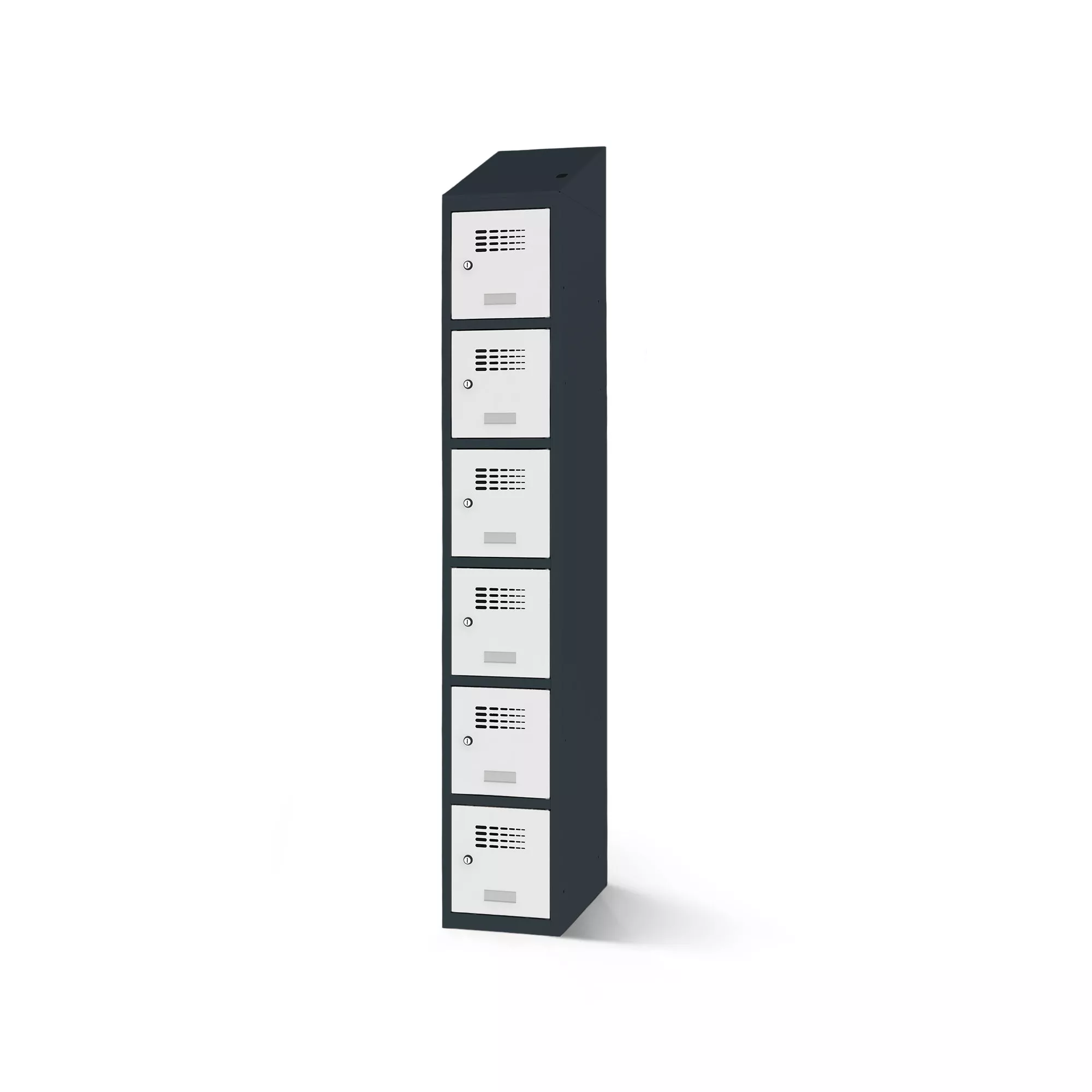 Vestiaire multicases 6 compartiments avec fonction de recharge - 30 cm de largeur