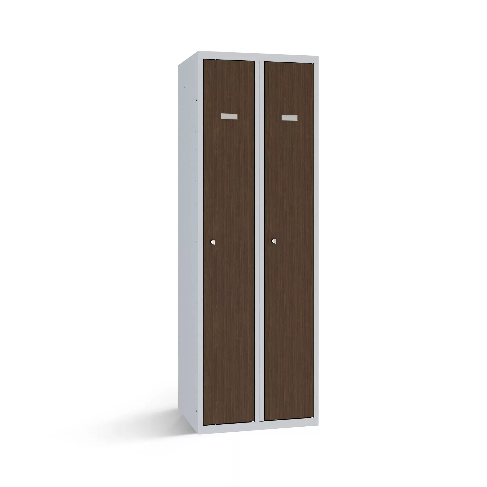 Vestiaire industrie propre 2 portes avec portes aspects bois - largeur 60 cm
