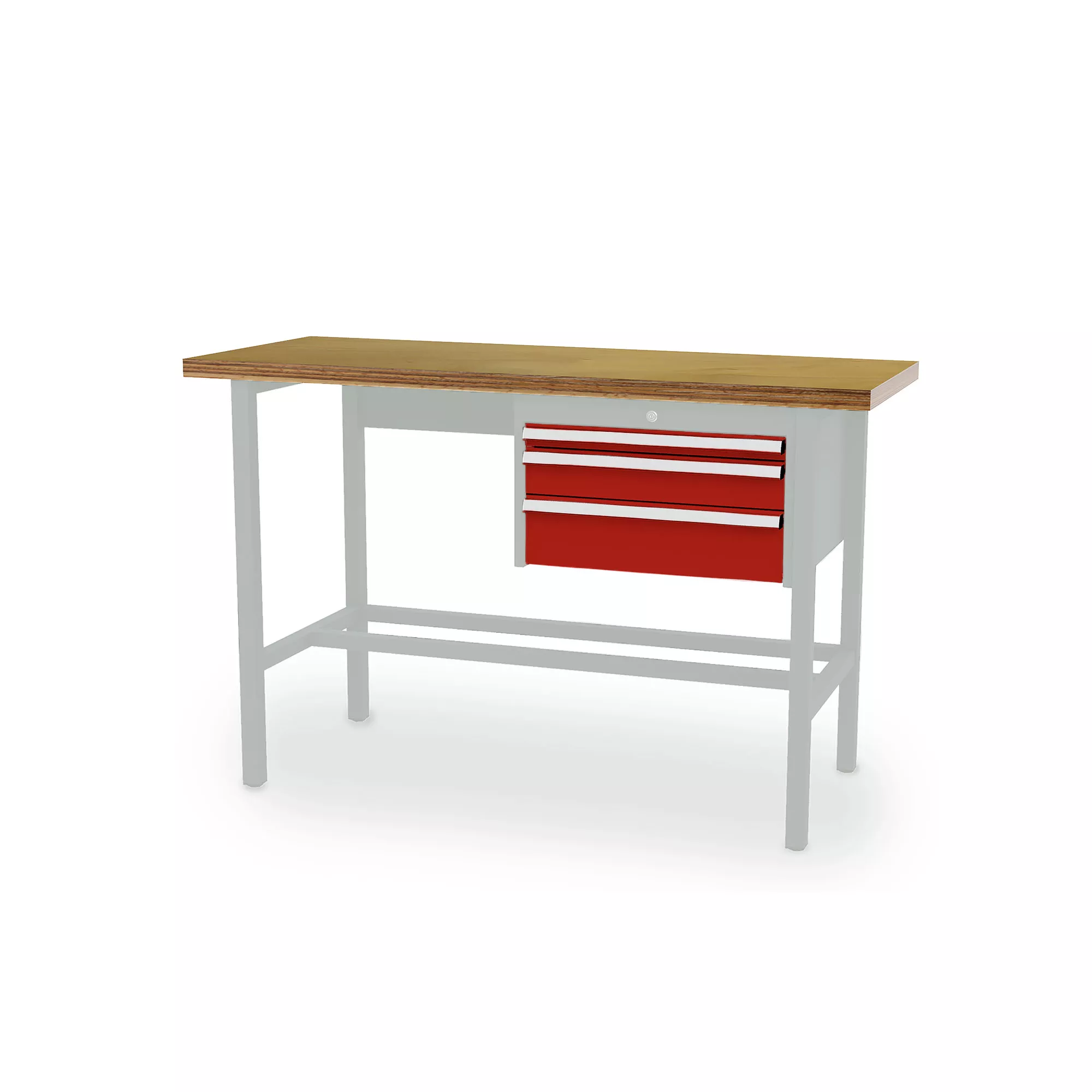 Workshop workbench - 3 drawers - 1500 x 600 x 960 mm (W x D x H)