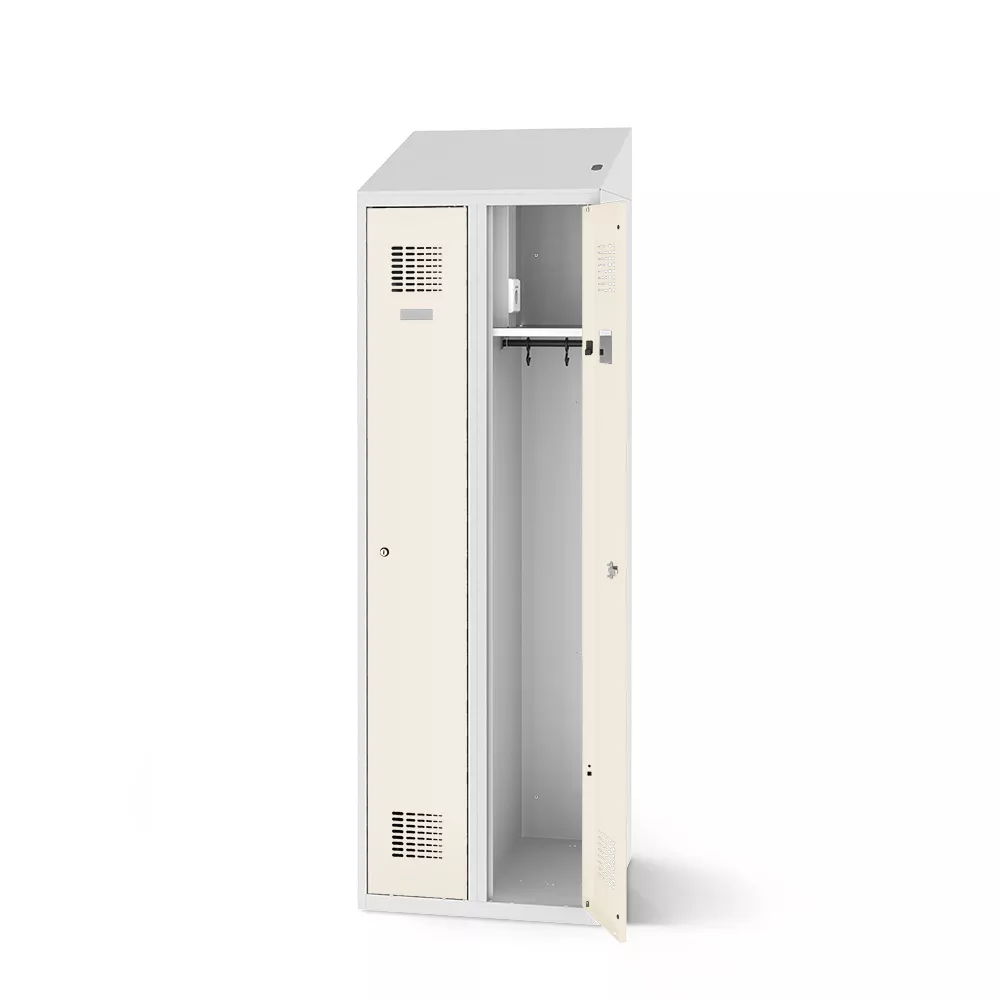 Vestiaire métallique 2 portes - avec fonction de chargement - 60 cm de largeur