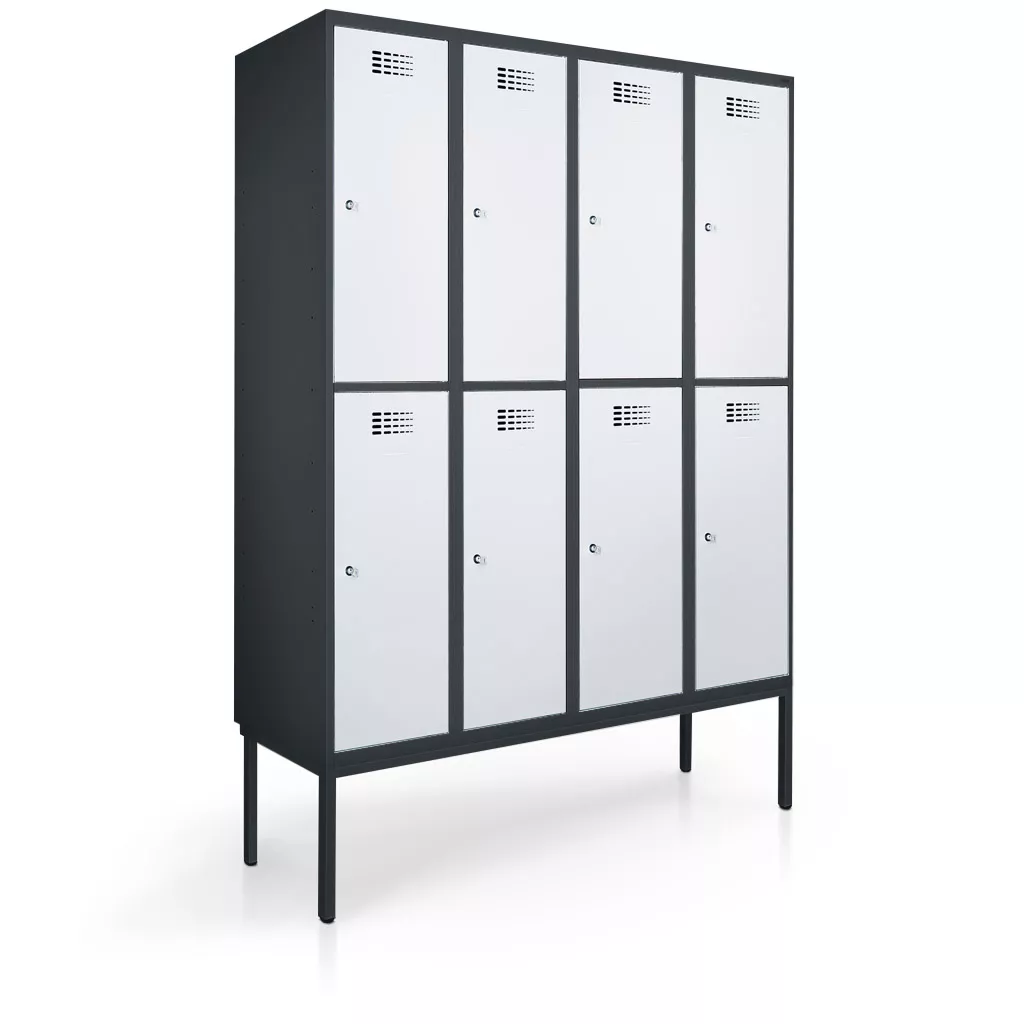 Vestiaire métallique 8 portes - 120 cm de largeur