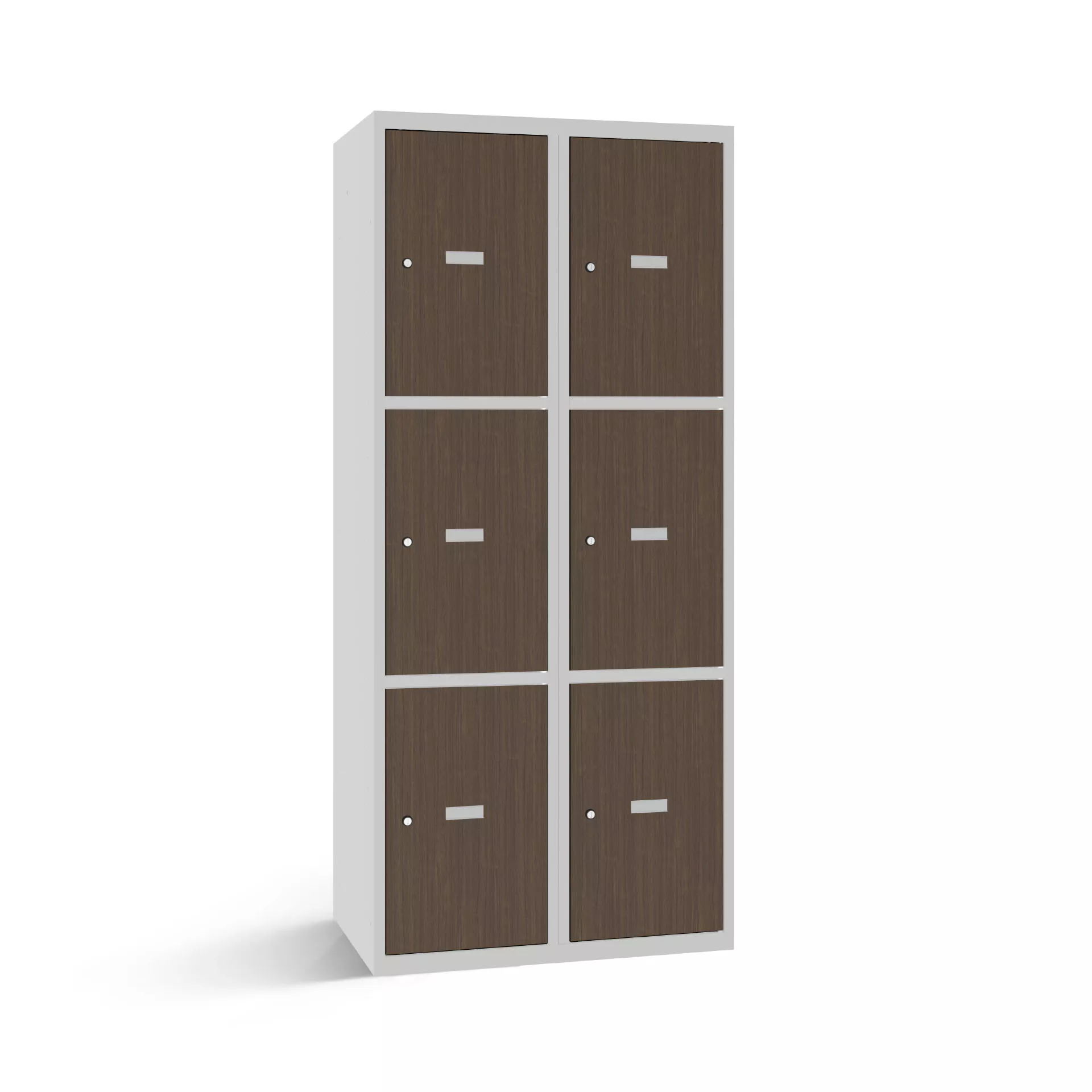 Vestiaire multicase avec 6 portes aspect bois – largeur 80 cm