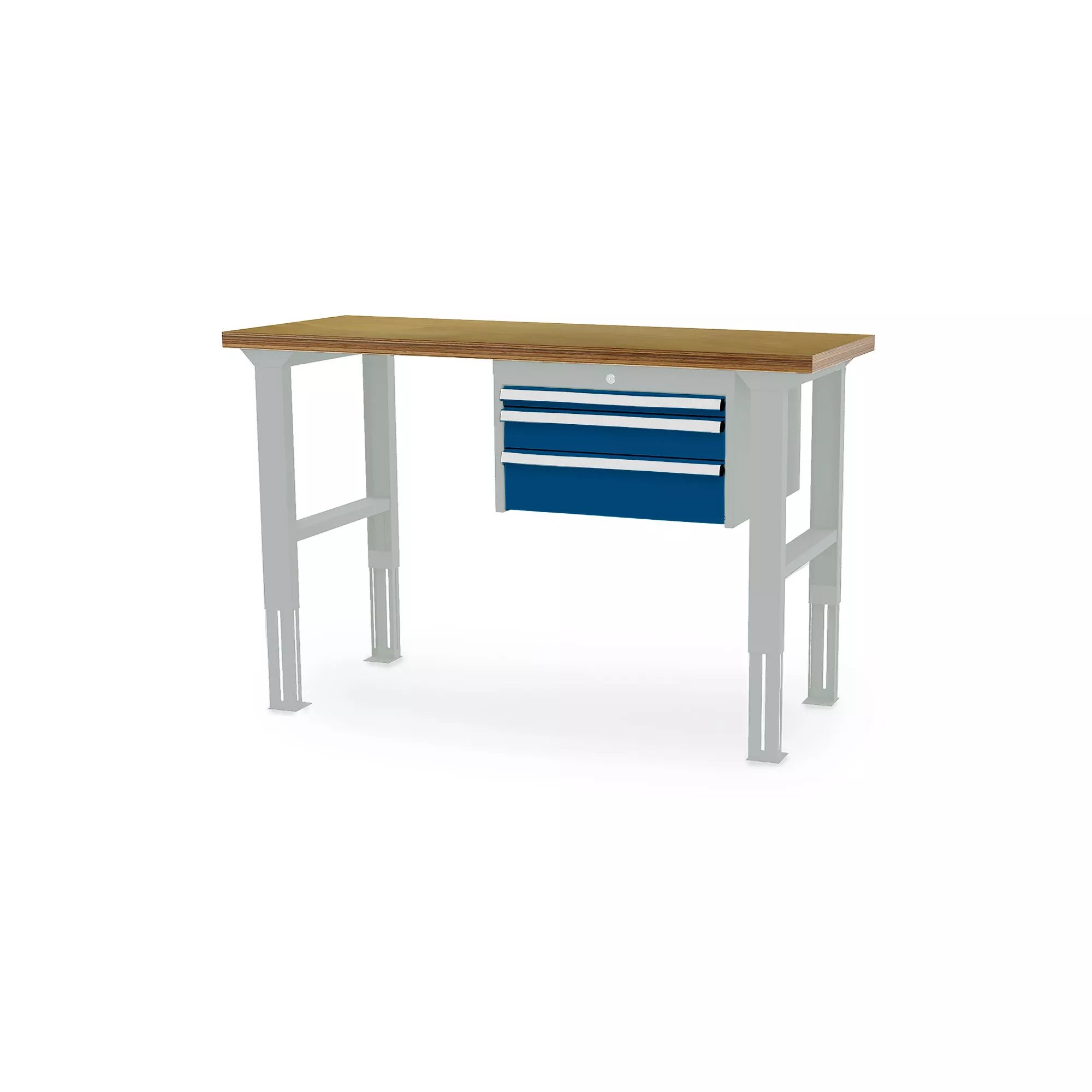 Table de travail d'atelier - ergonomique réglable en hauteur - 3 tiroirs - 1500 x 600 x 760-1060 mm