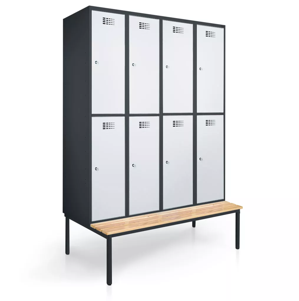 Vestiaire métallique 8 portes - 120 cm de largeur