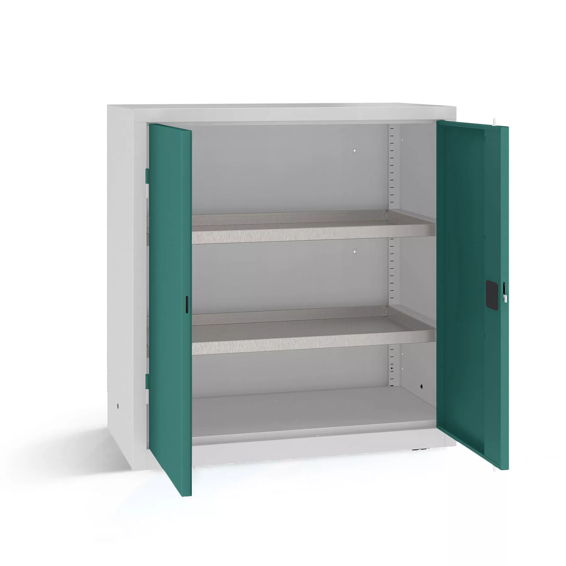 Armoire basse multifonction - étagères-bacs de rétention - 100 cm de largeur