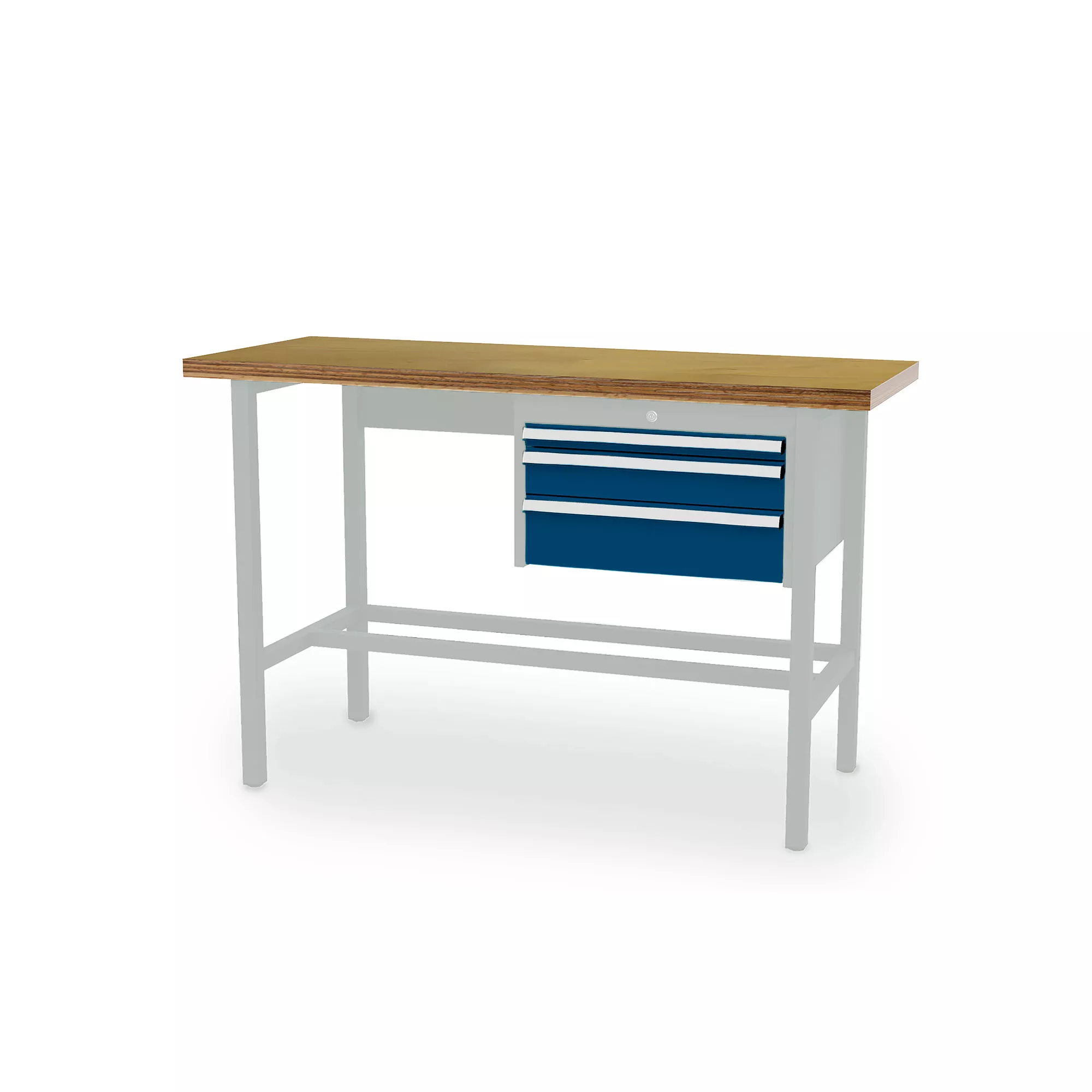 Table de travail d'atelier - 3 tiroirs - 1500 x 600 x 960 mm (L x P x H)