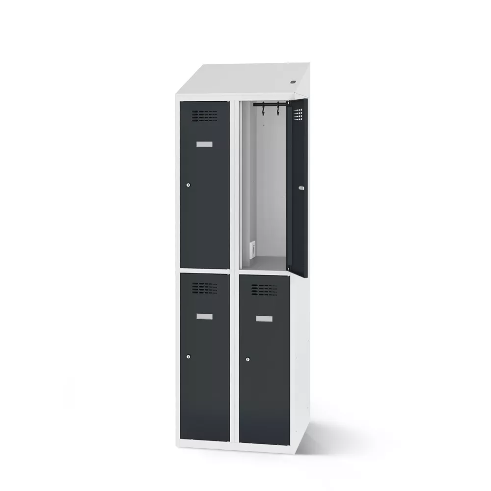 Wardrobe locker with charging function 4 doors width 60 cm