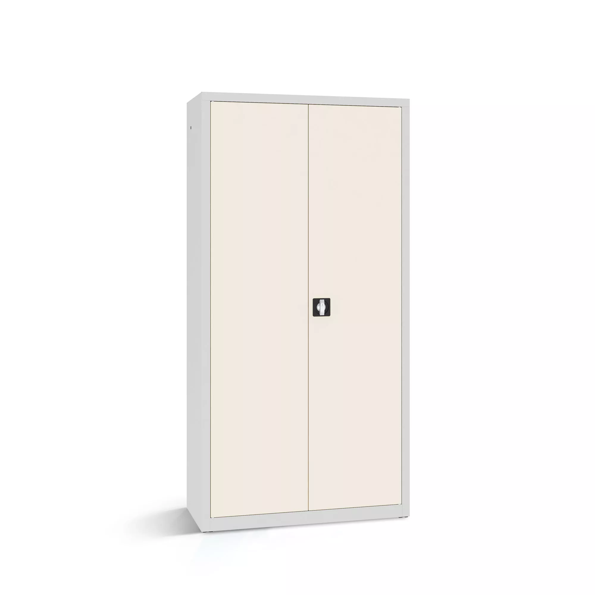 Armoire de bureau métallique - 3 étagères, casier sécurisé - 100 cm de largeur