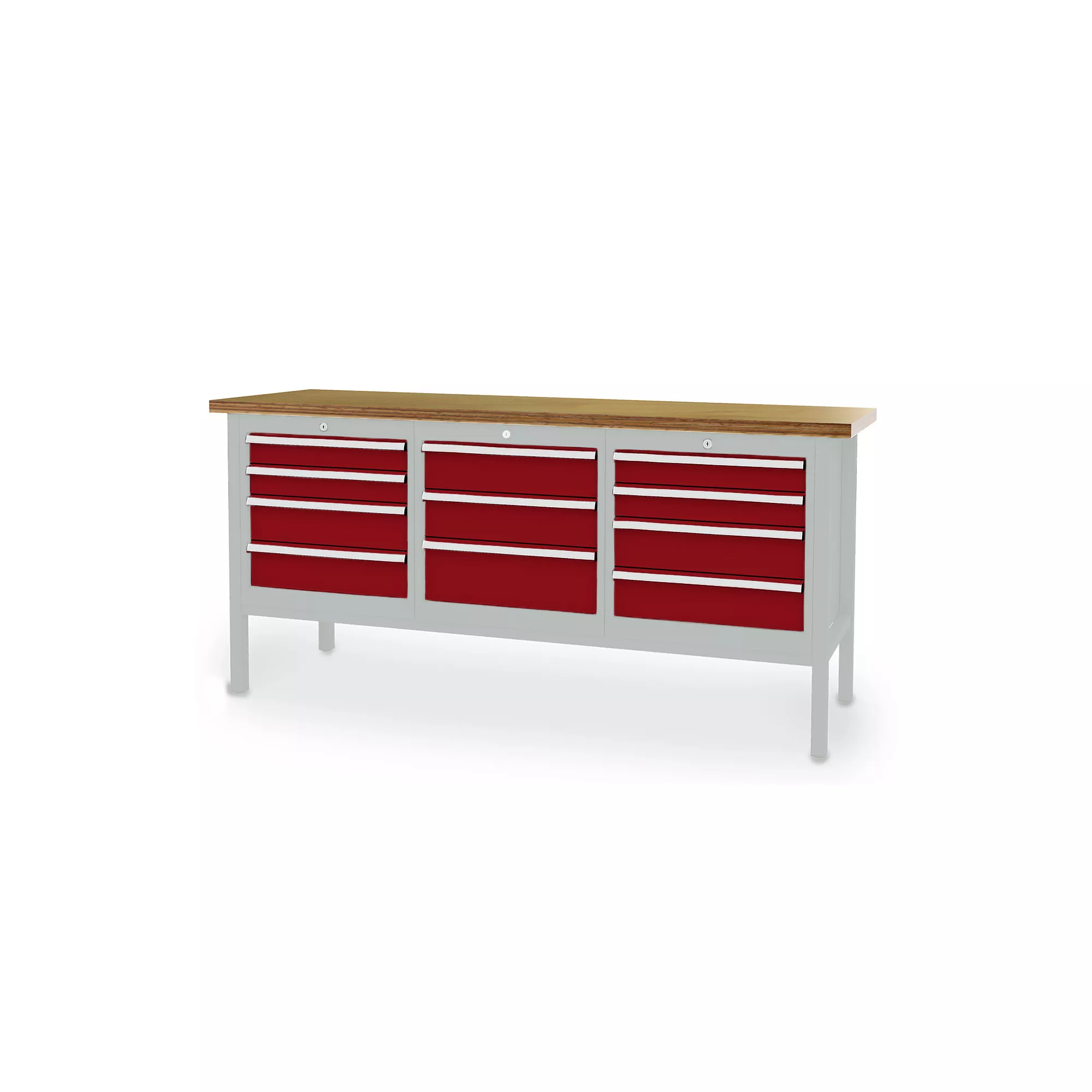 Établi professionnel - 11 tiroirs - 2000 x 600 x 960 mm (L x P x H)