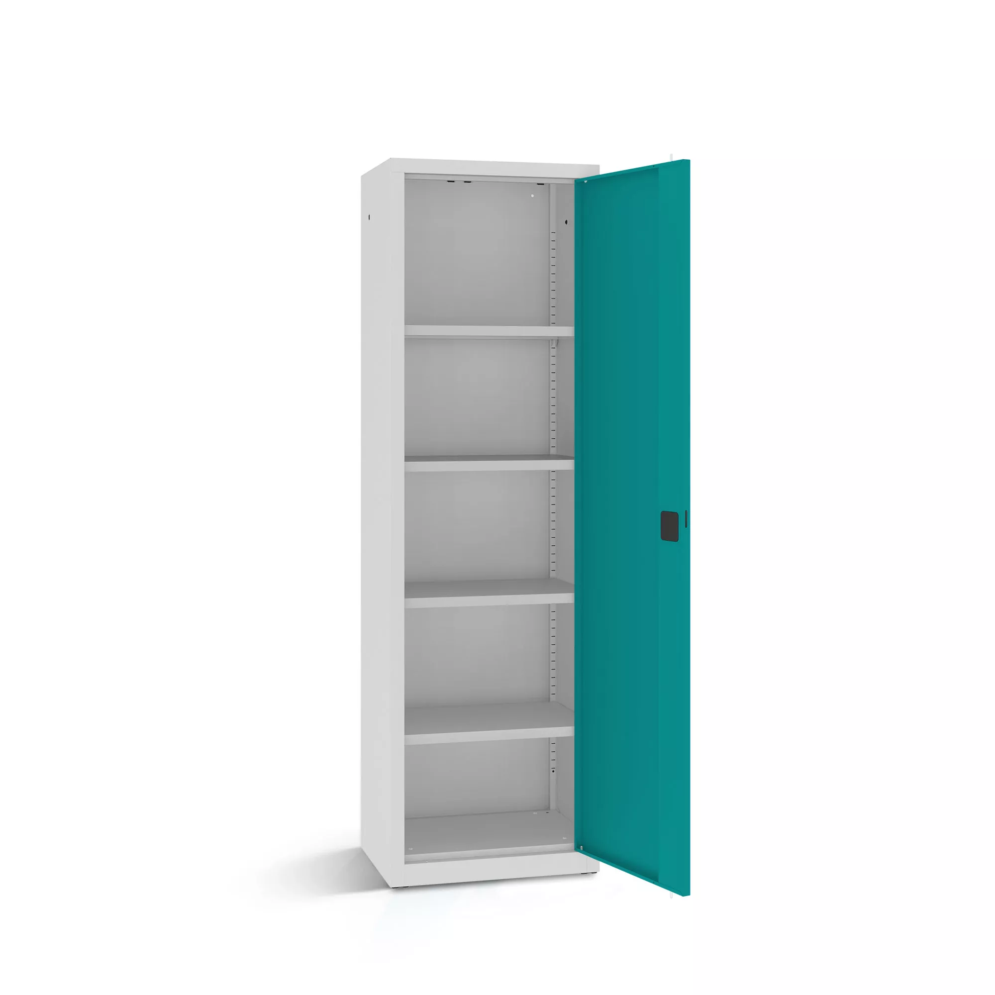 Armoire de bureau métallique - 4 étagères, 60 cm de largeur
