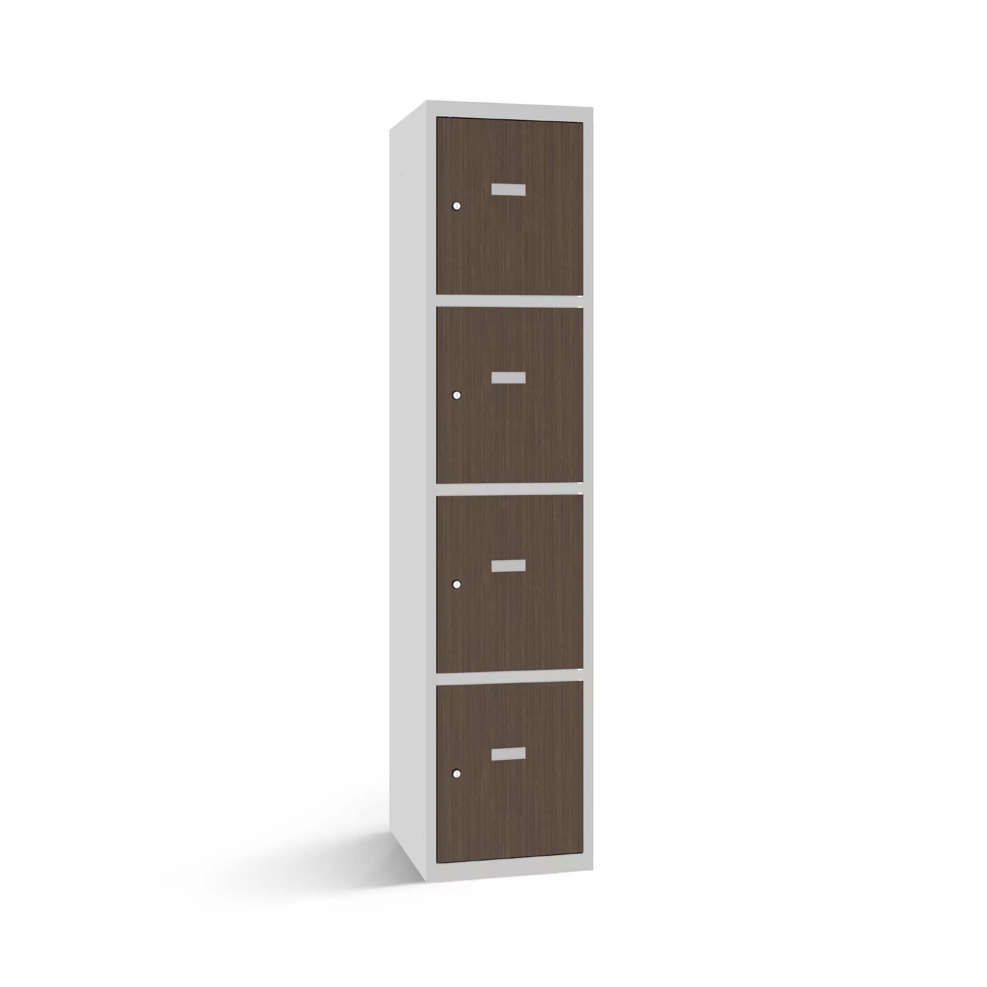Vestiaire multicase avec 4 portes aspect bois – largeur 40 cm
