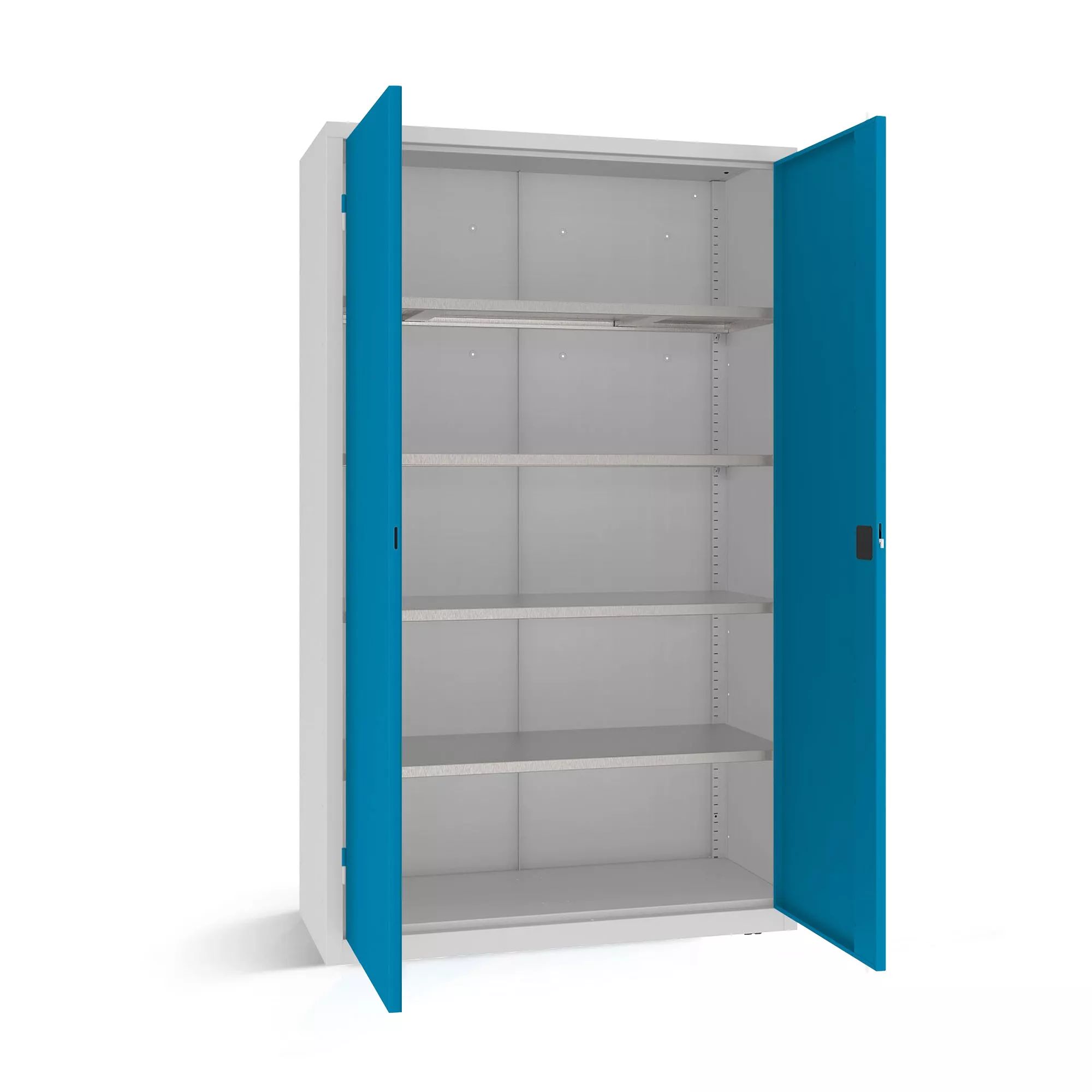 Heavy-duty workshop cabinet with shelves 199 x 120