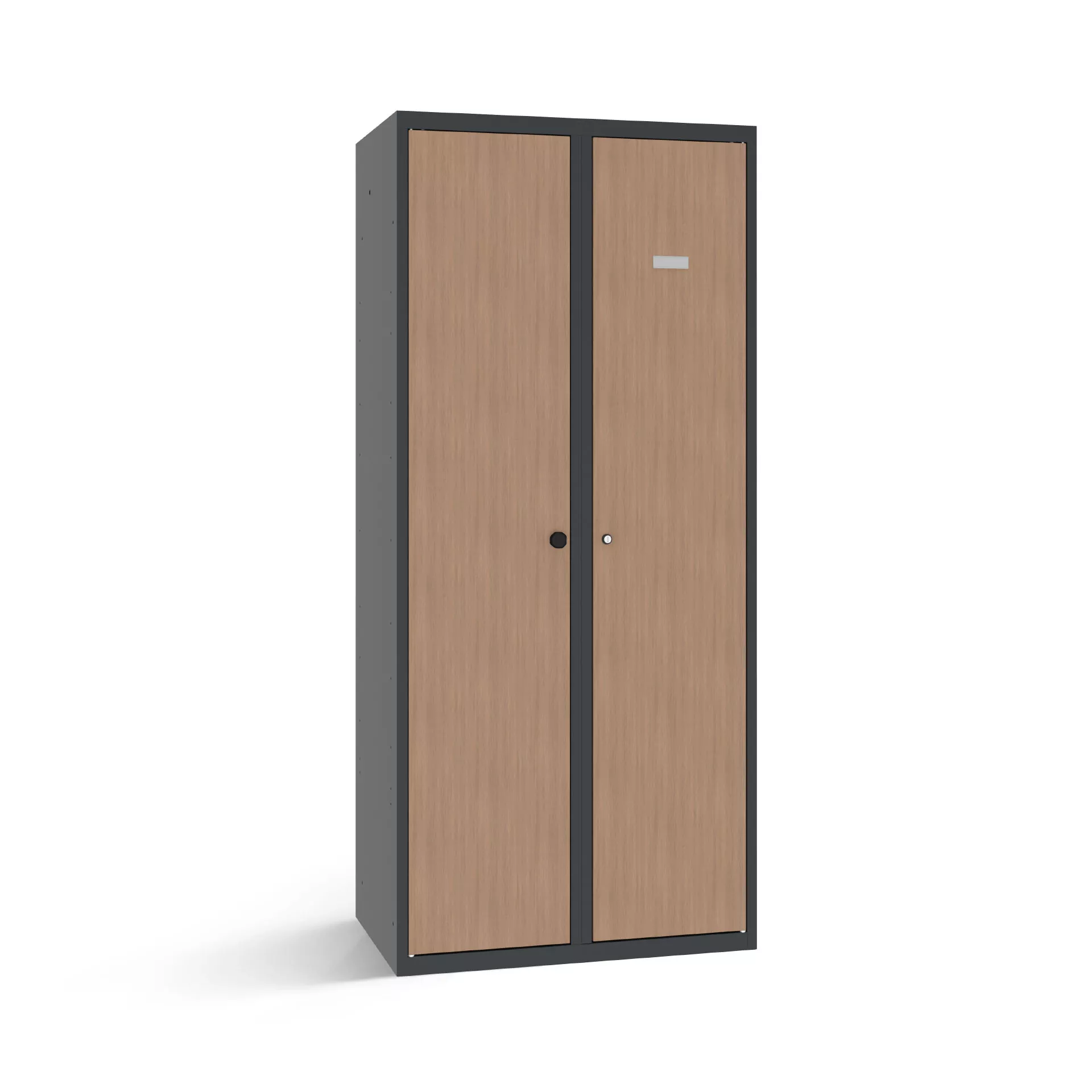 Vestiaire avec portes aspect bois – largeur 80 cm