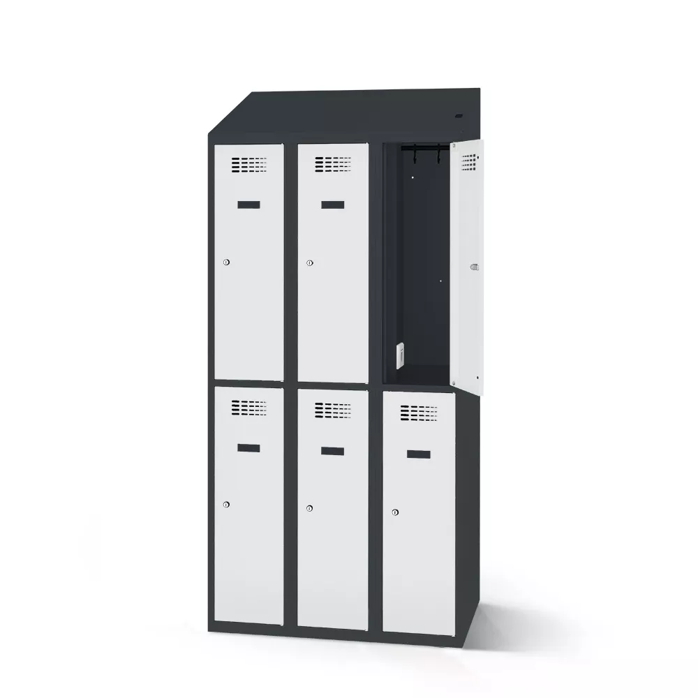 Wardrobe locker with charging function 6 doors width 90 cm