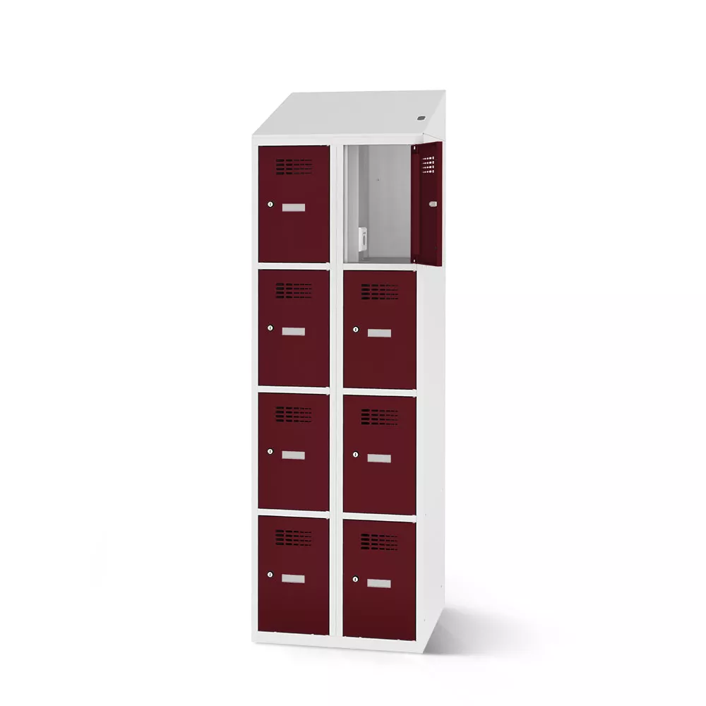 Compartment cabinet with charging function 8 compartments width 80 cm