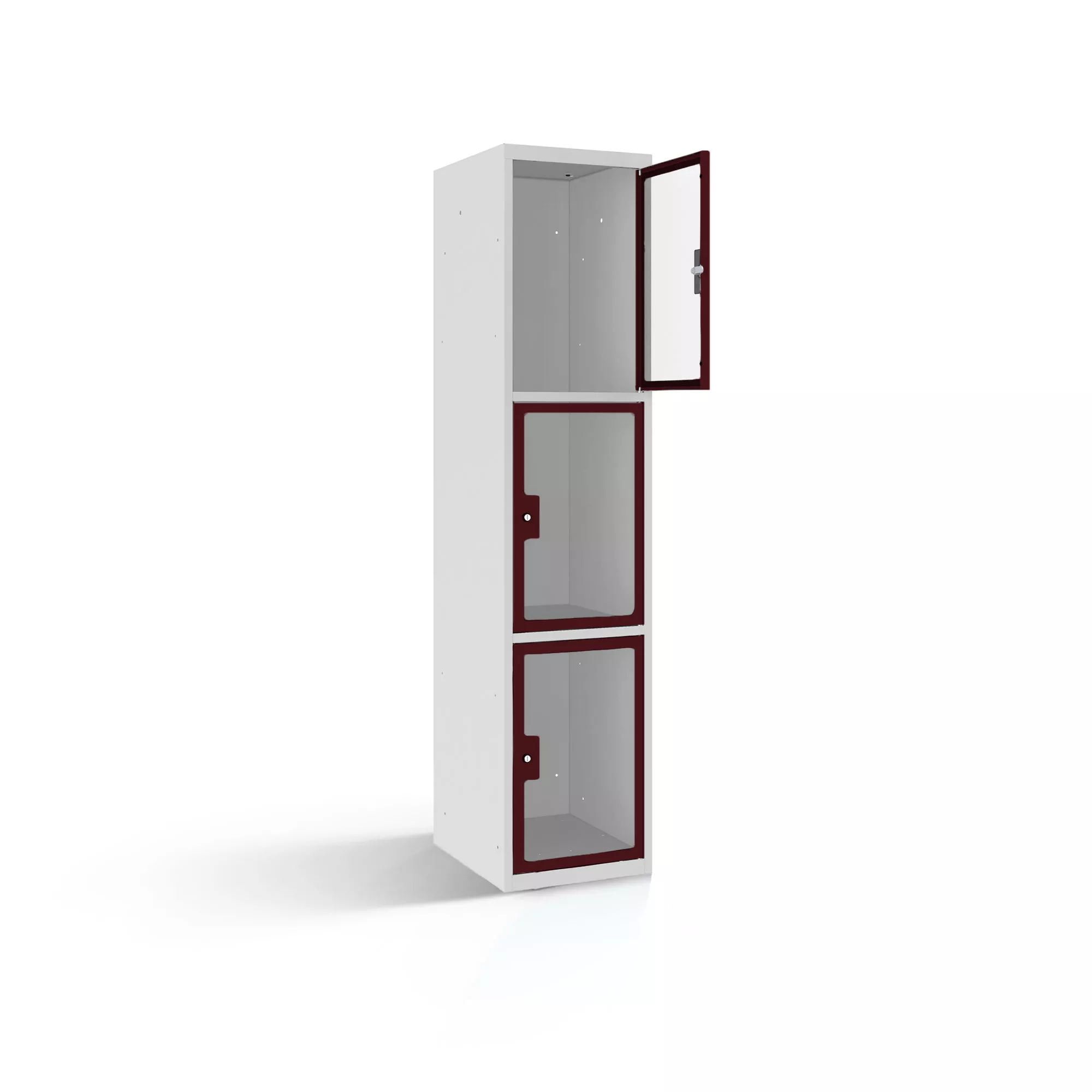Vestiaire multicases 3 portes en plexiglas - 40 cm de largeur