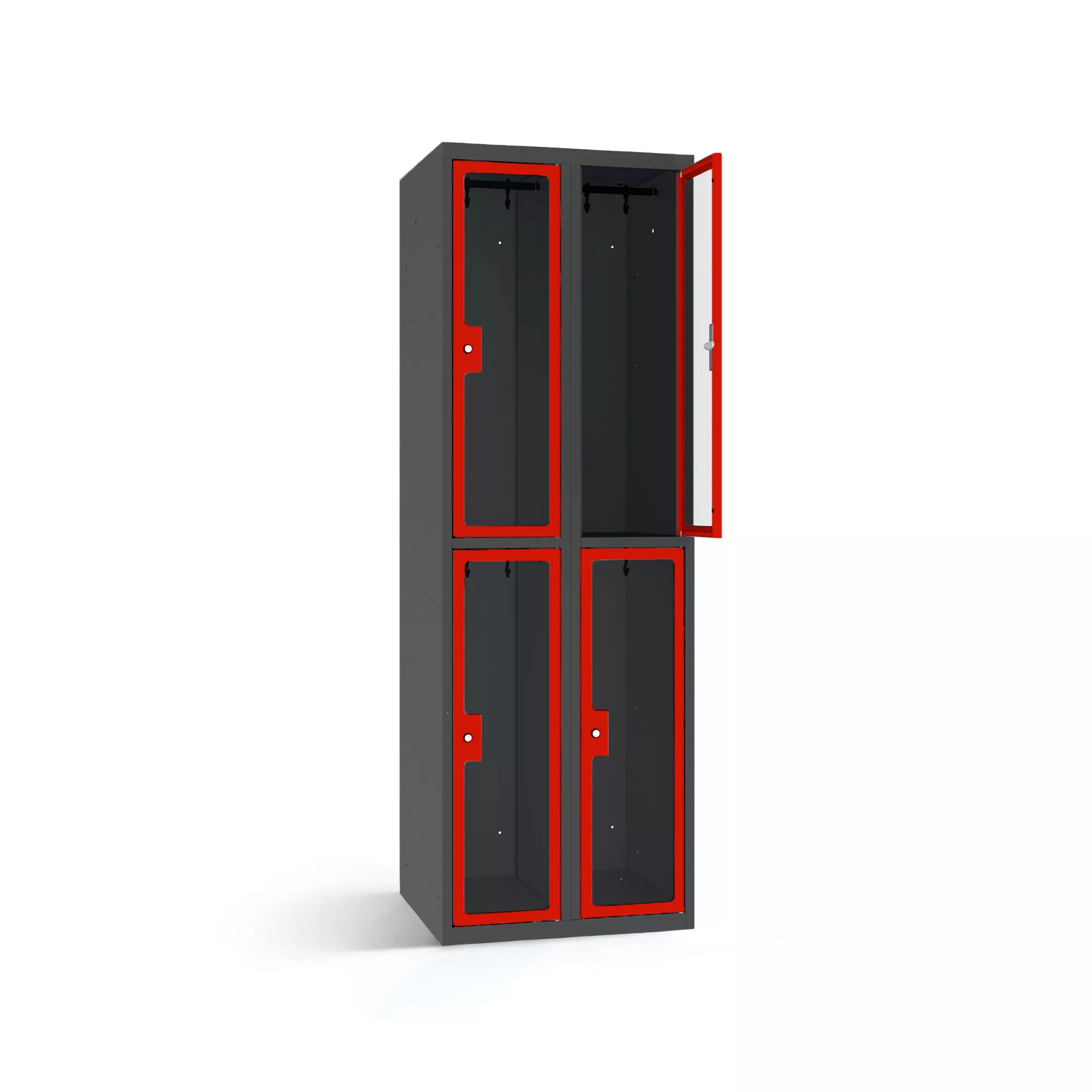 Wardrobe locker 4 plexiglass doors width 60 cm