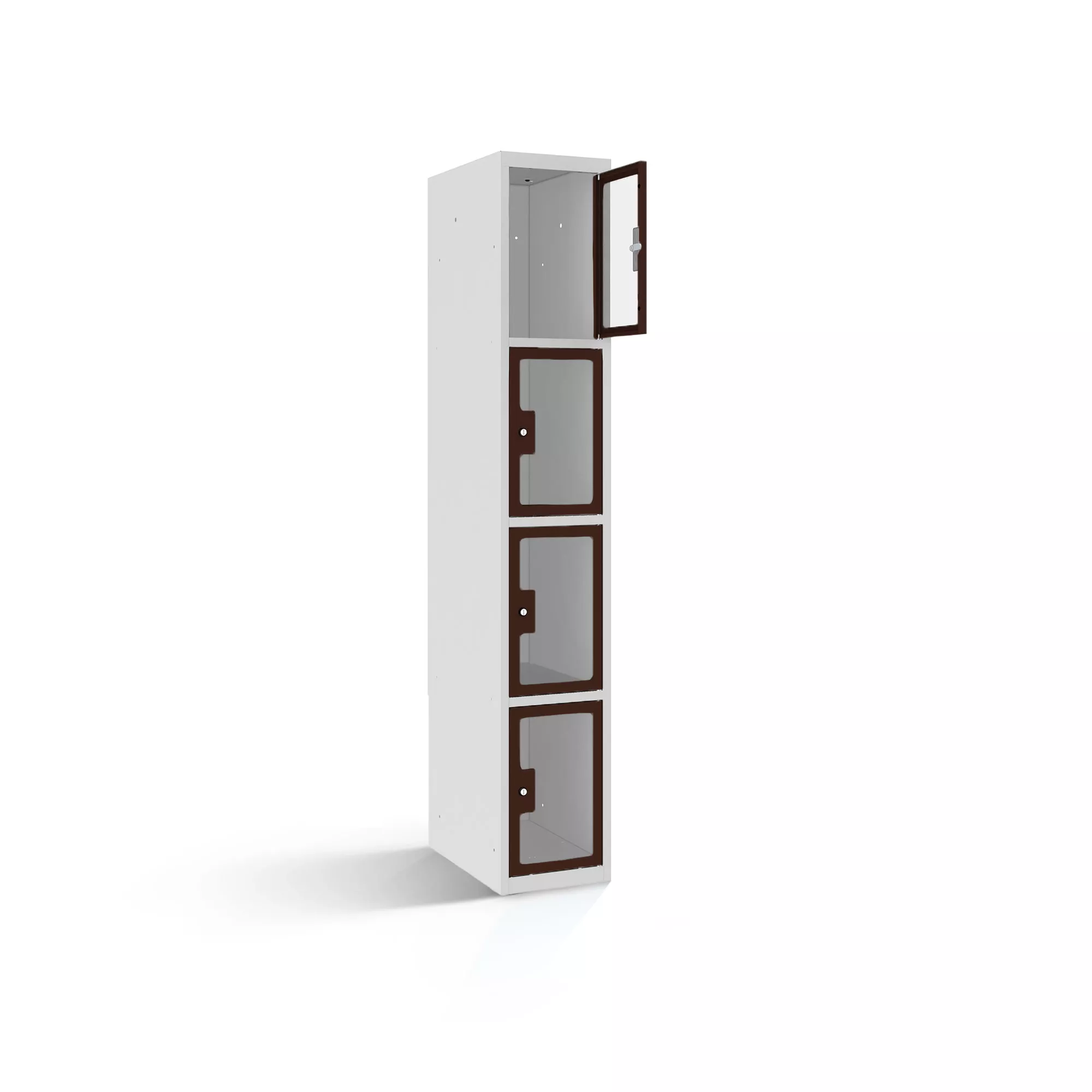 Vestiaire multicases 4 portes en plexiglas - 30 cm de largeur