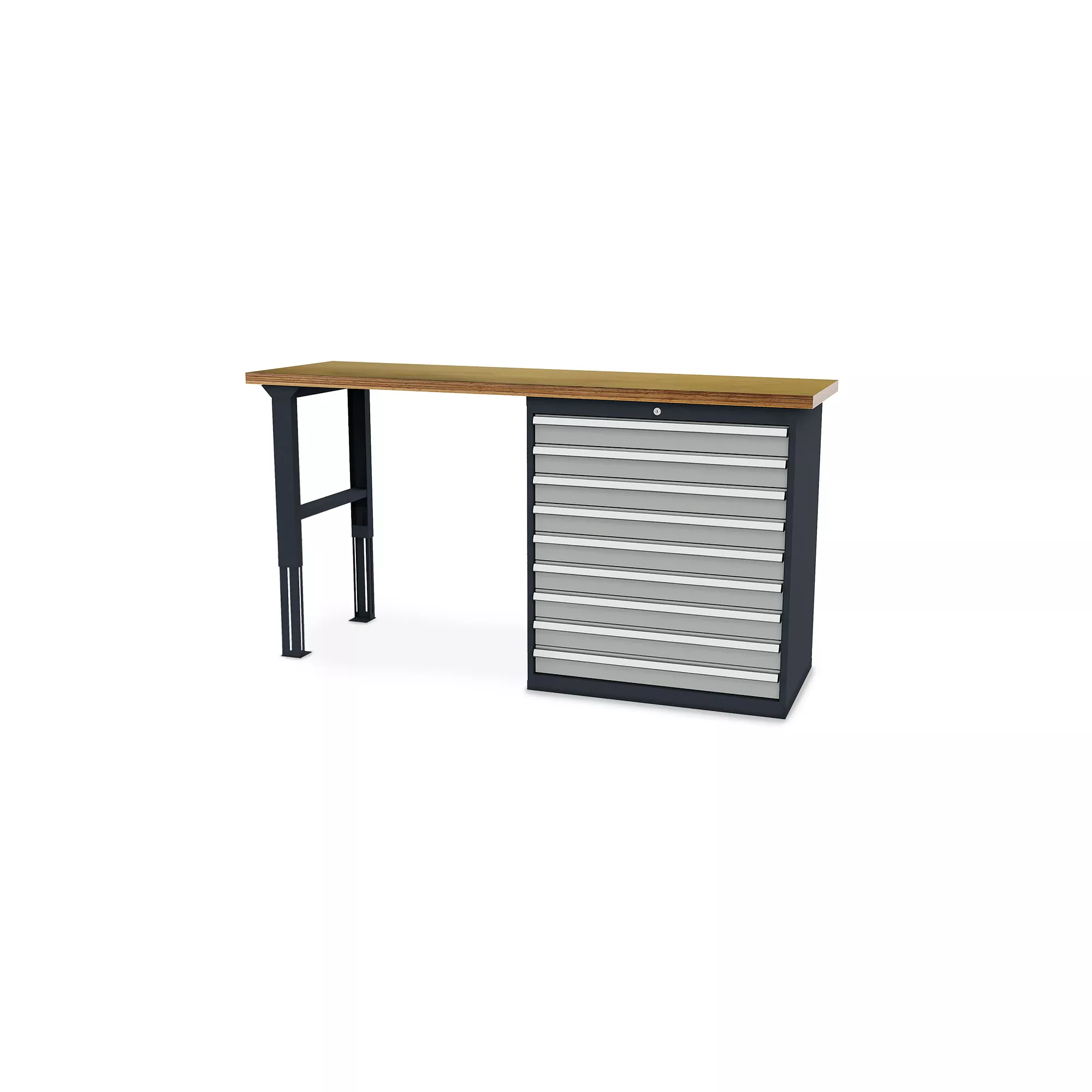 Professional workbench - 9 extra-wide drawers - 2000 x 600 x 1060 mm (W x D x H) Professional workbench - 9 extra-wide drawers - 2000 x 600 x 1060 mm (W x D x H)