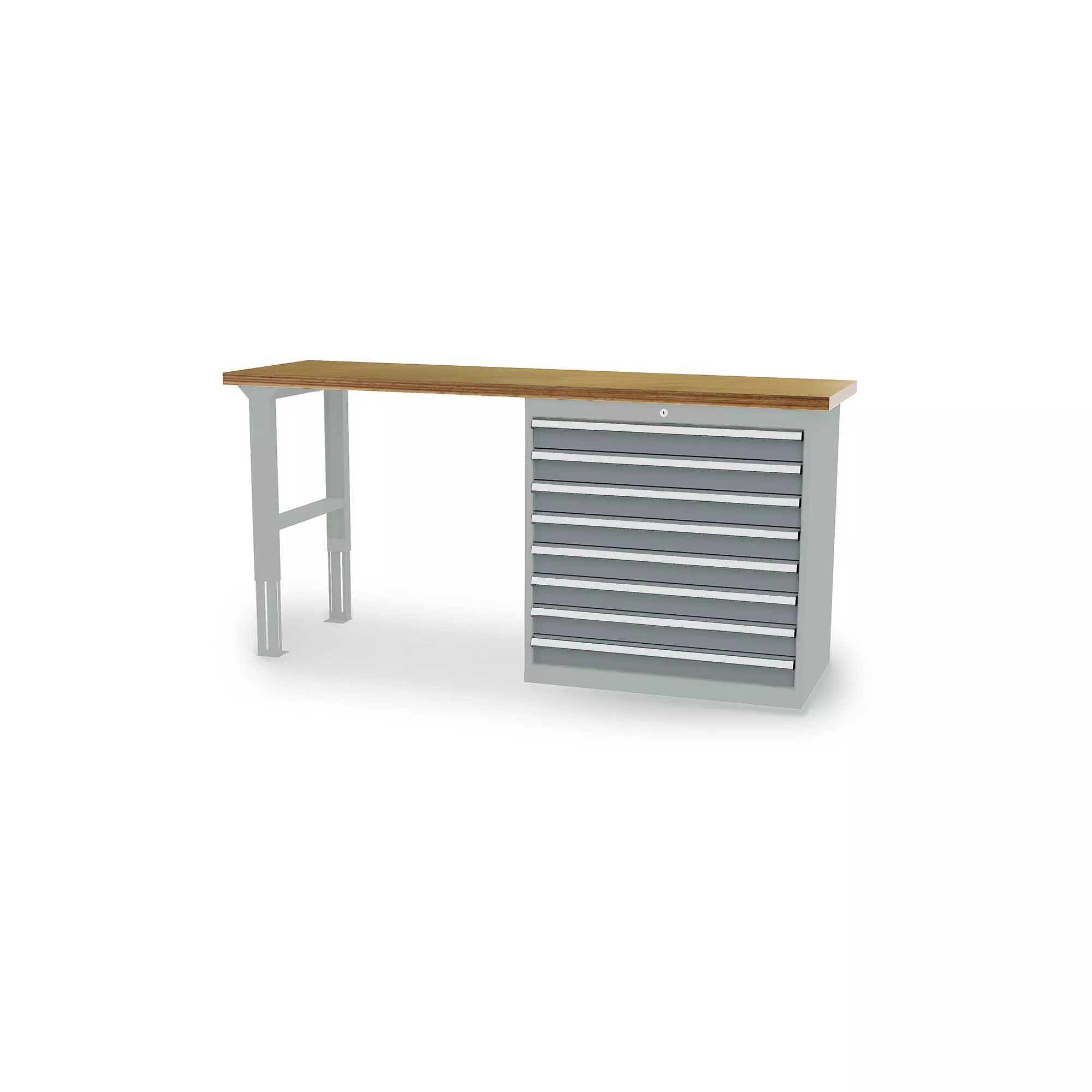 Professional workbench - 8 extra-wide drawers - 2000 x 600 x 960 mm (W x D x H)