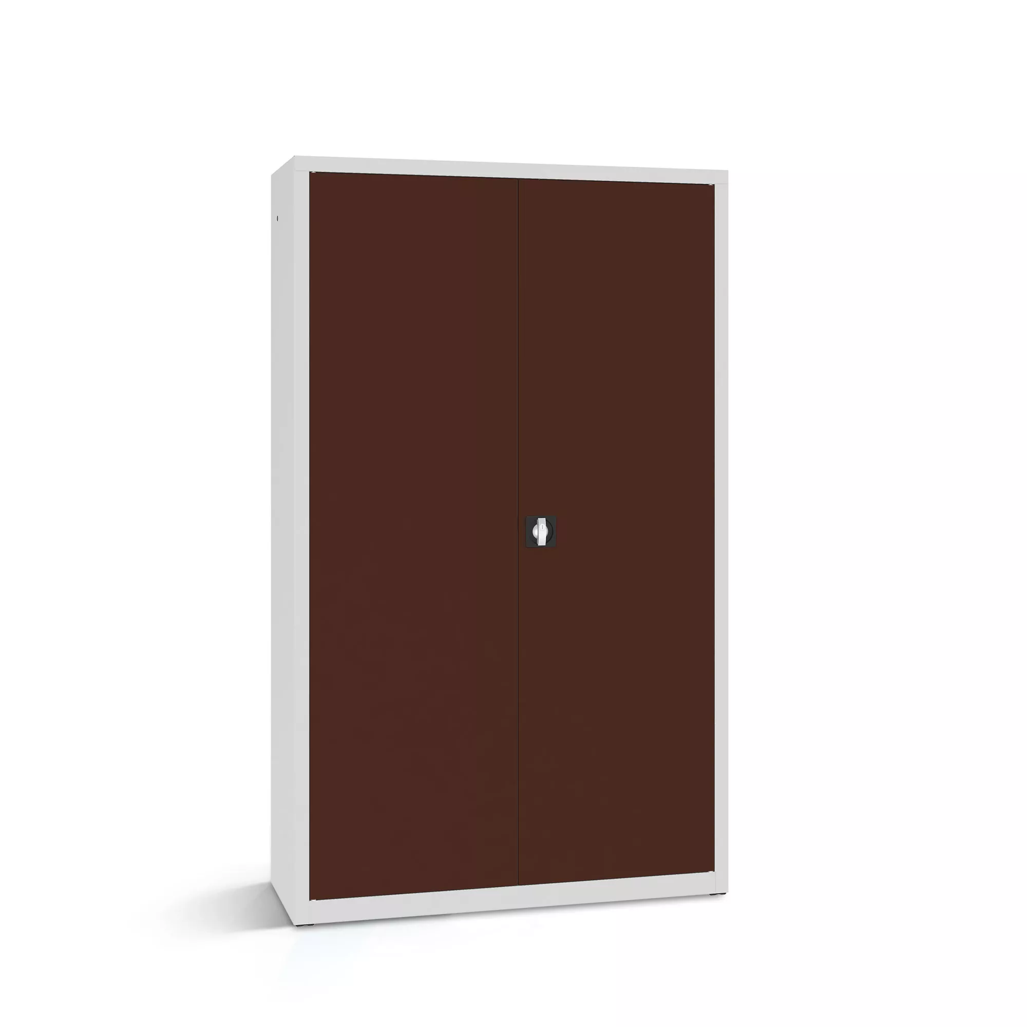 Armoire de bureau métallique - étagères, tringle - 120 cm de largeur