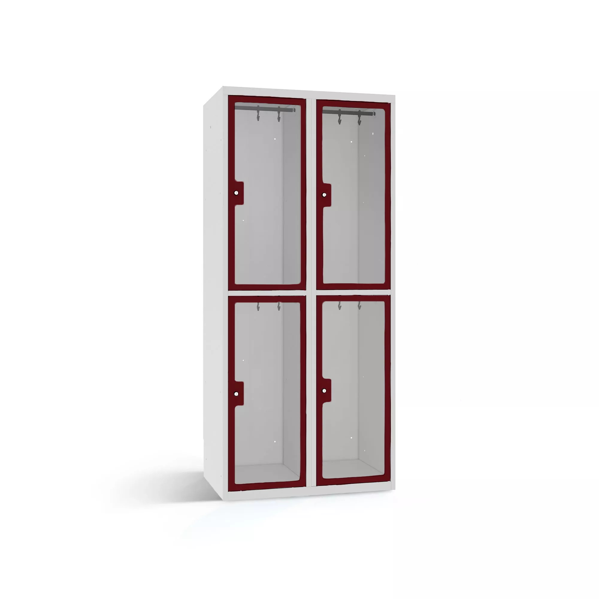 Wardrobe locker 4 plexiglass doors width 80 cm