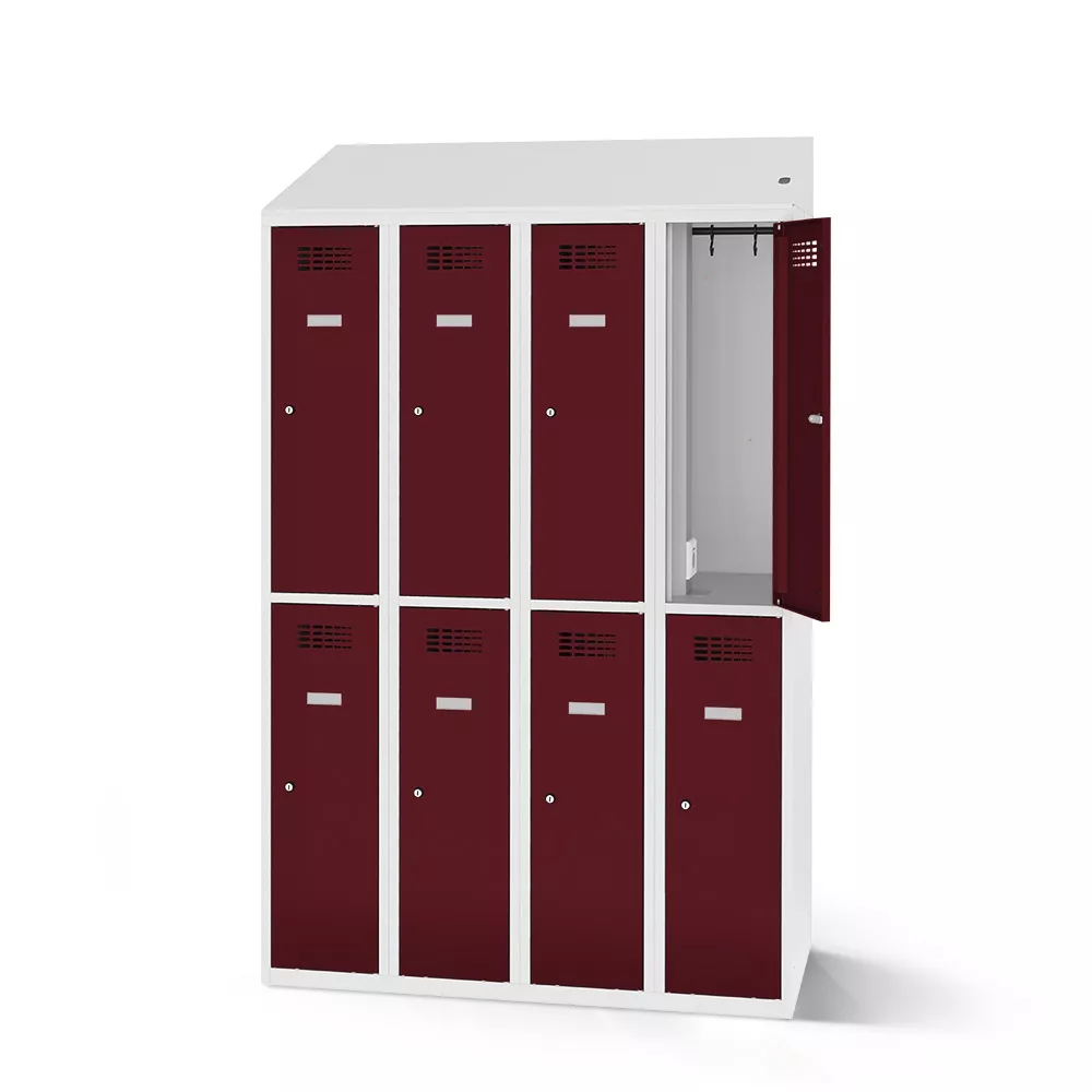 Wardrobe locker with charging function 8 doors width 120 cm
