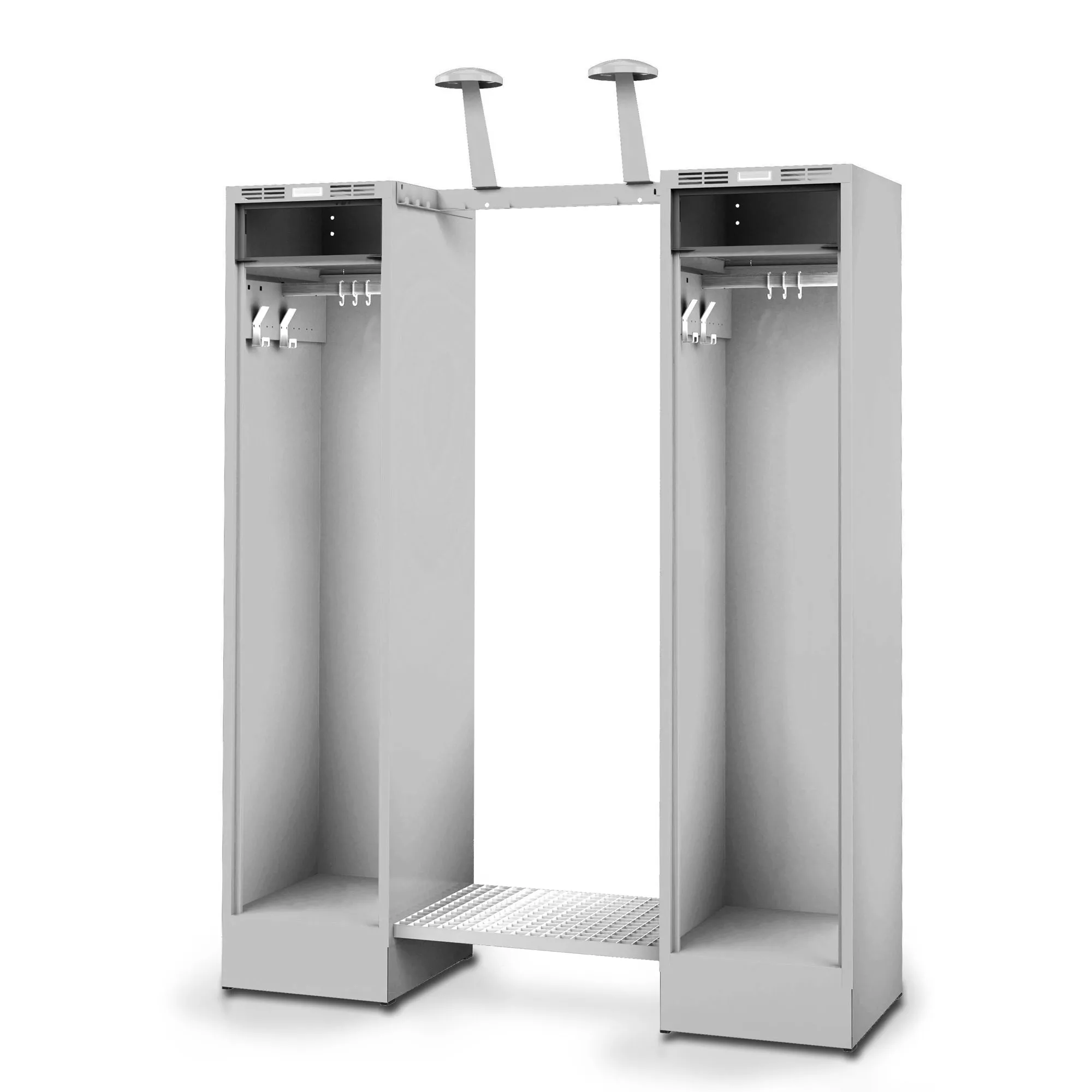 Fire department coat rack PROFLEX with base width 40+80+40 cm