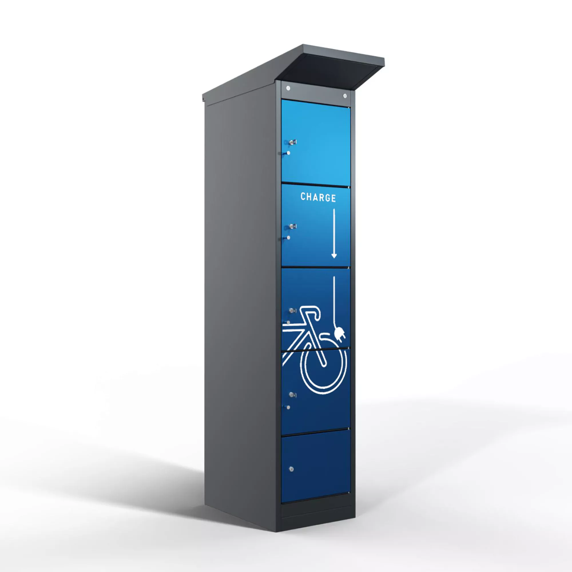 Borne de recharge pour vélos électriques - 4 compartiments