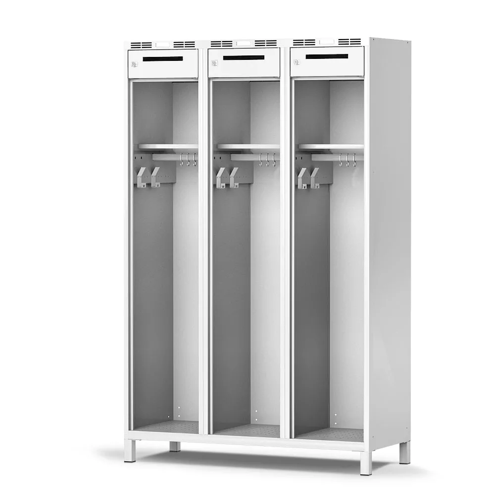 Vestiaire pompier COMFORT avec casiers sécurisés - 120 cm de largeur