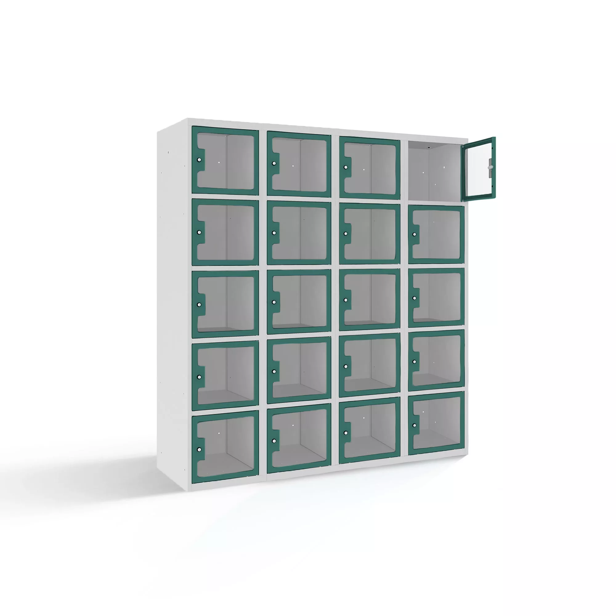 Vestiaire multicases 20 portes en plexiglas - 120 cm de largeur