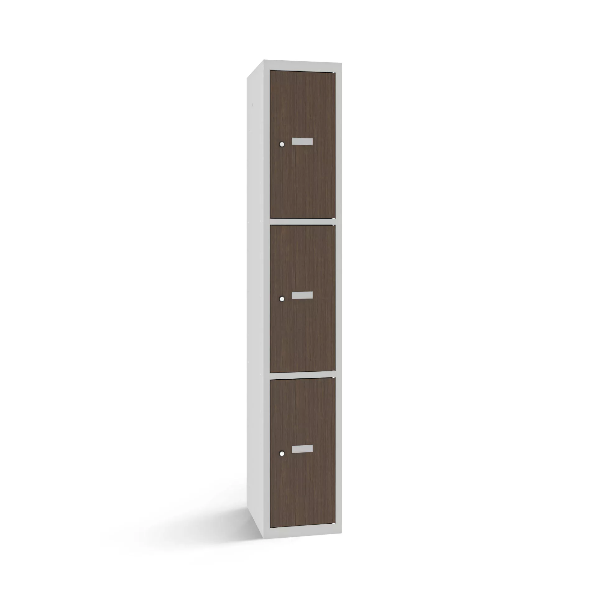 Vestiaire multicase avec 3 portes aspect bois – largeur 30 cm